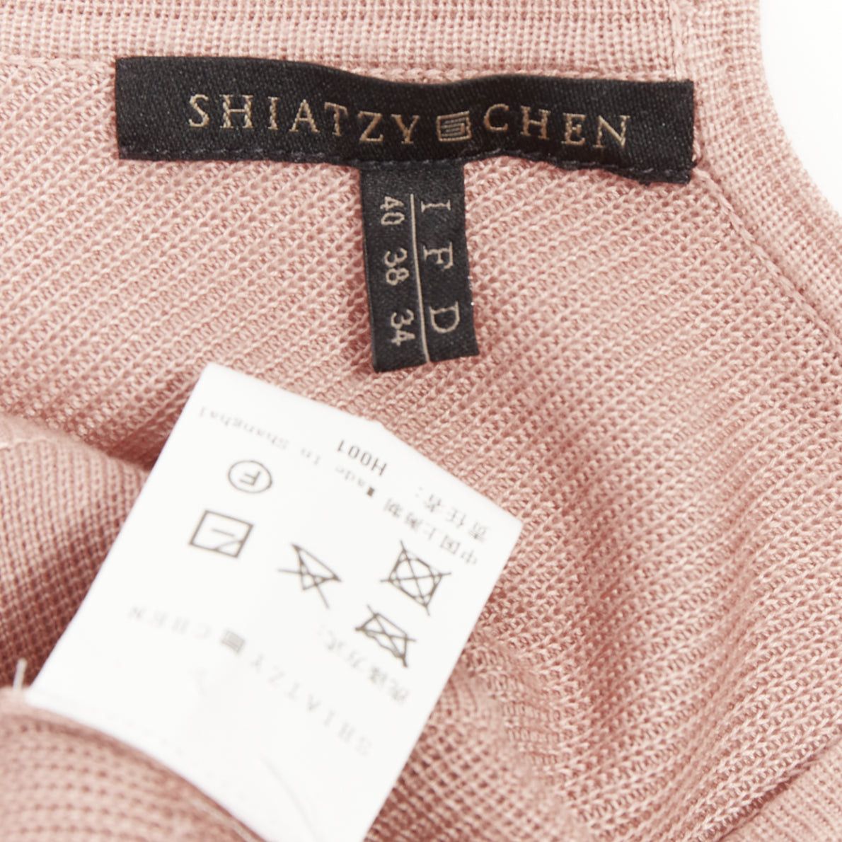 Other SHIATZY CHEN dusty pink modal oriental embroidery qipao collar sweater IT40 S Size S / US 4 / IT 40 - 8 Thumbnail