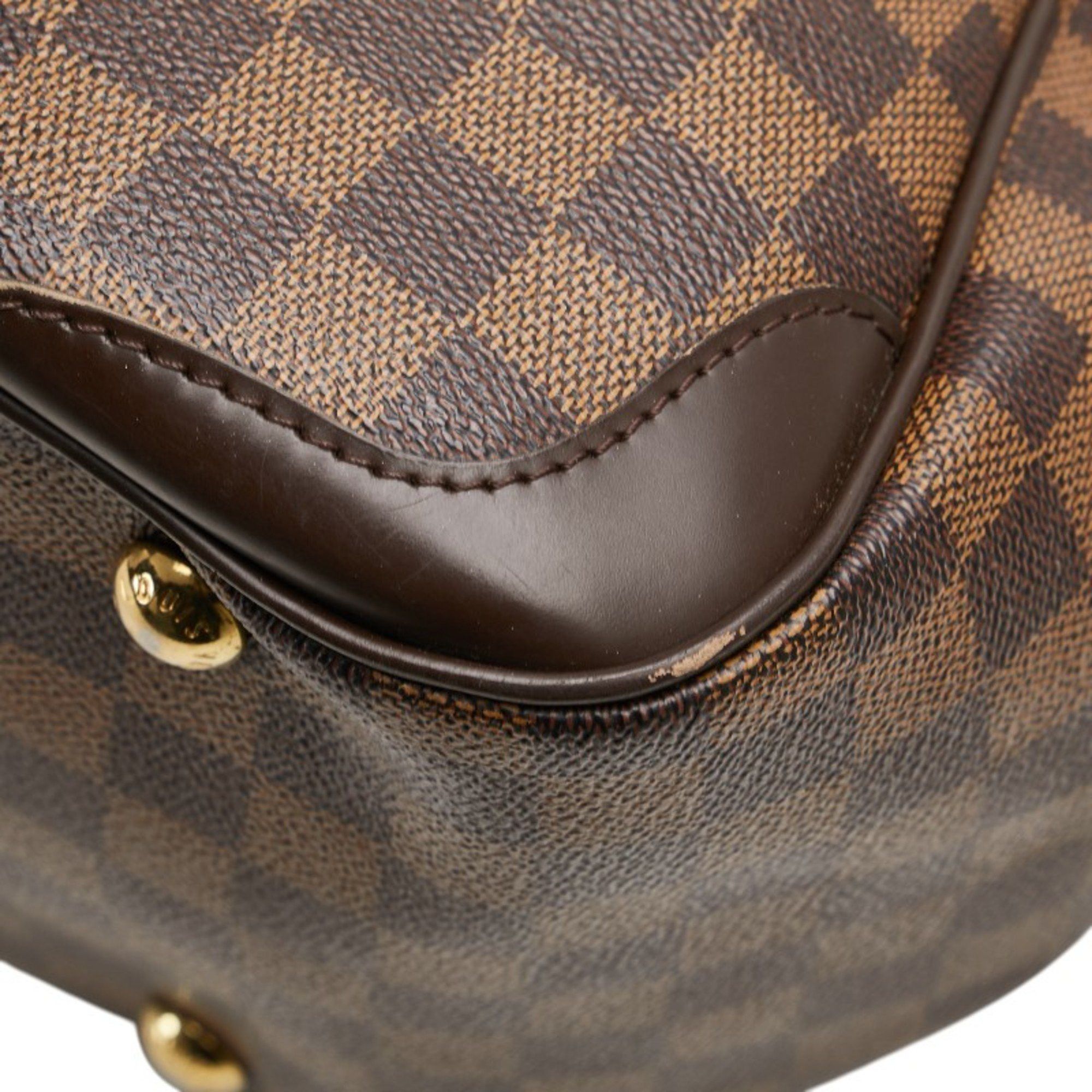Louis Vuitton Louis Vuitton Damier Verona PM Handbag N41117 Brown Leather Women's LOUIS VUITTON Size ONE SIZE - 6 Thumbnail
