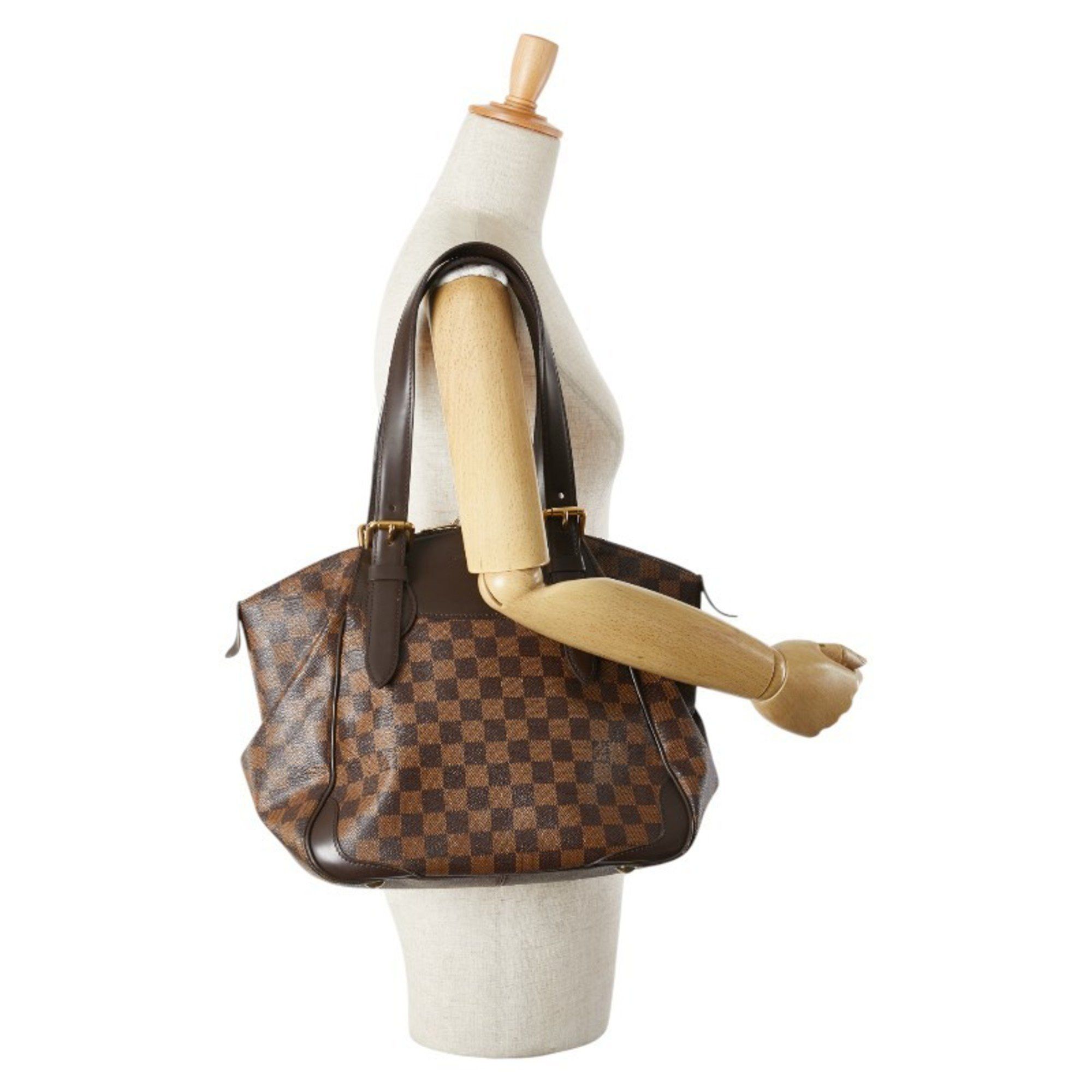 Louis Vuitton Louis Vuitton Damier Verona PM Handbag N41117 Brown Leather Women's LOUIS VUITTON Size ONE SIZE - 13 Thumbnail