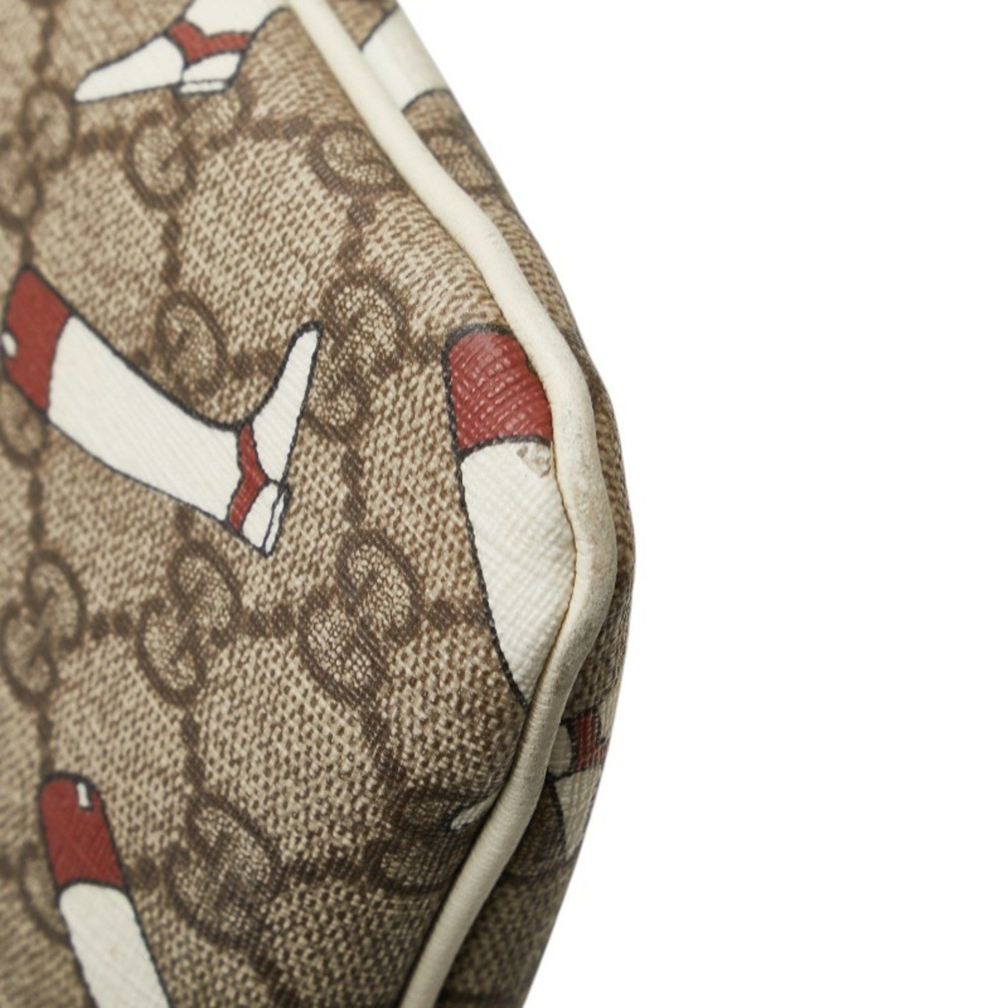 Gucci Gucci GG Supreme Boot Print Crossbody Shoulder Bag 257246 Beige Multicolor Leather Women's GUCCI Size ONE SIZE - 5 Thumbnail