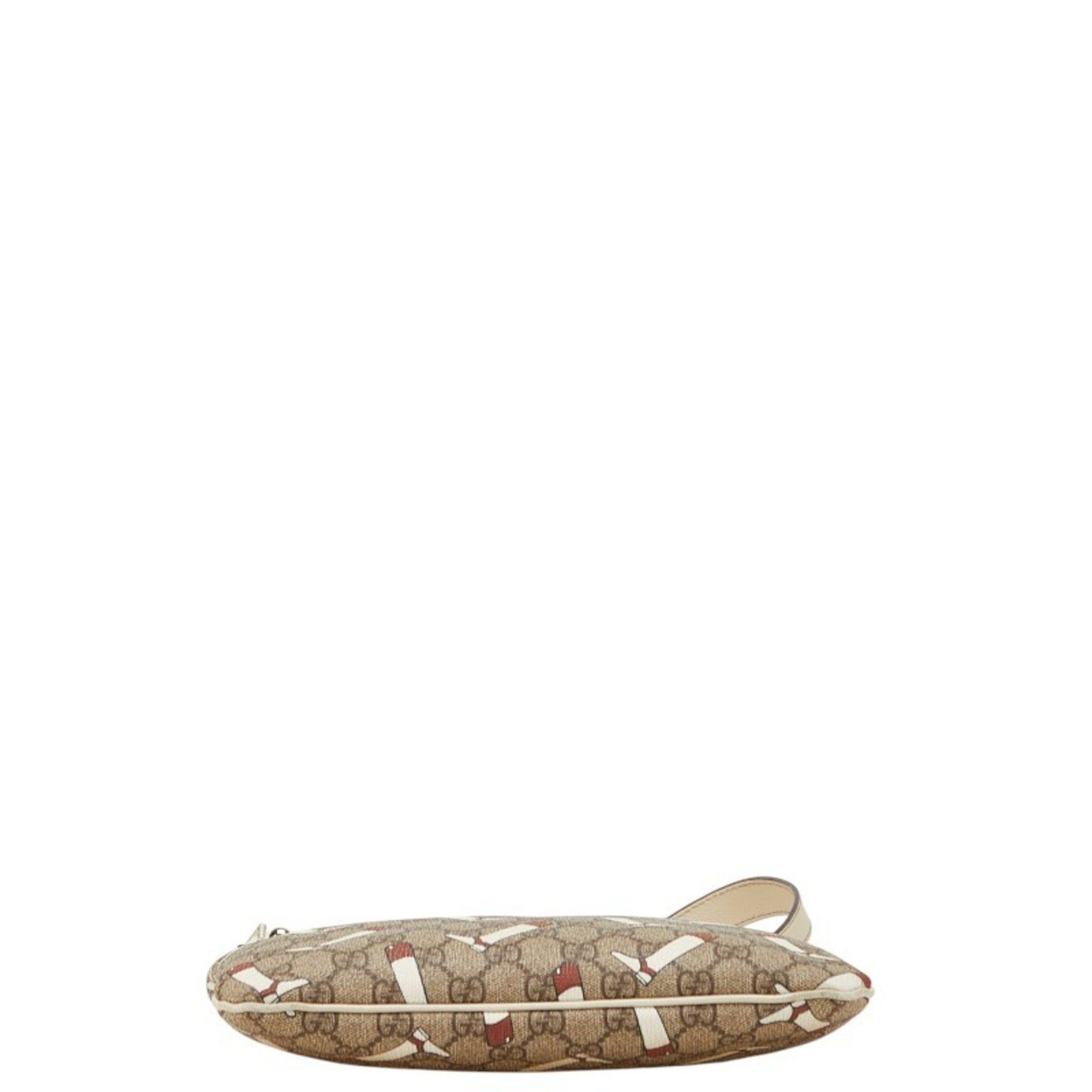 Gucci Gucci GG Supreme Boot Print Crossbody Shoulder Bag 257246 Beige Multicolor Leather Women's GUCCI Size ONE SIZE - 3 Thumbnail