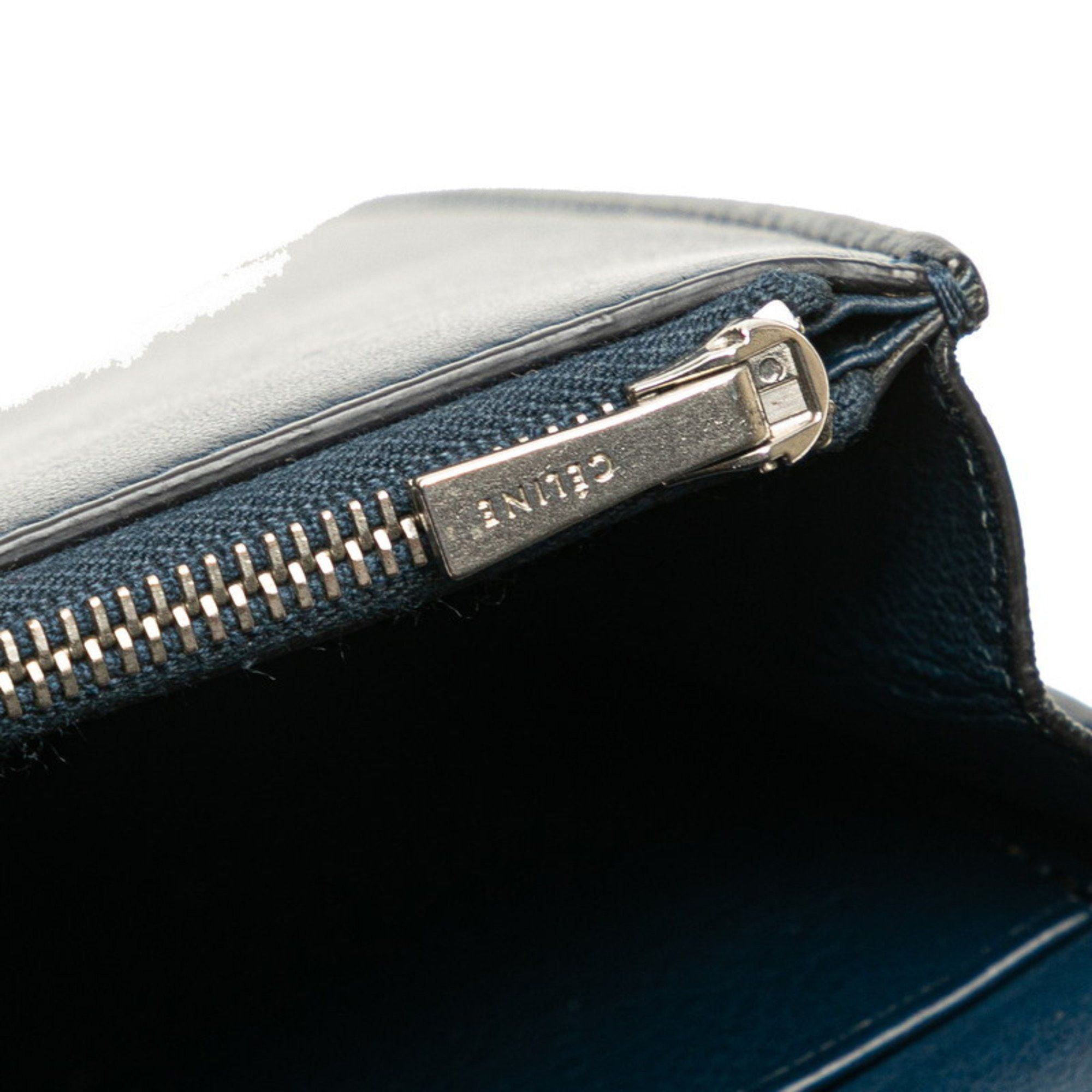 Celine Celine Frame Evening Chain Wallet Shoulder Bag in Navy and Bordeaux Leather for Women Size ONE SIZE - 5 Thumbnail