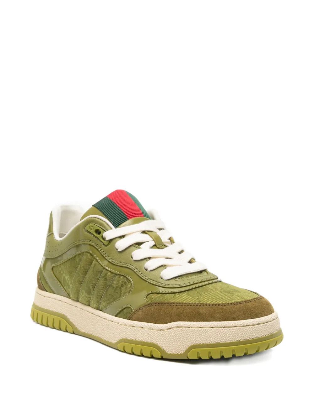 Gucci monogram-embossed sneakers in green Size US 8 / IT 38 - 2 Thumbnail