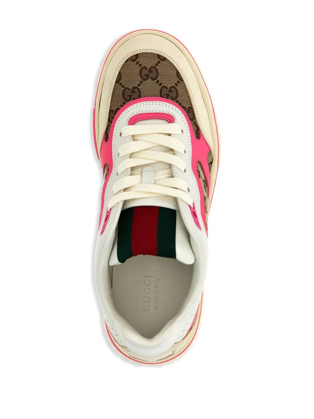 Gucci Re-Web panelled monogram sneakers Size US 9 / IT 39 - 3 Thumbnail