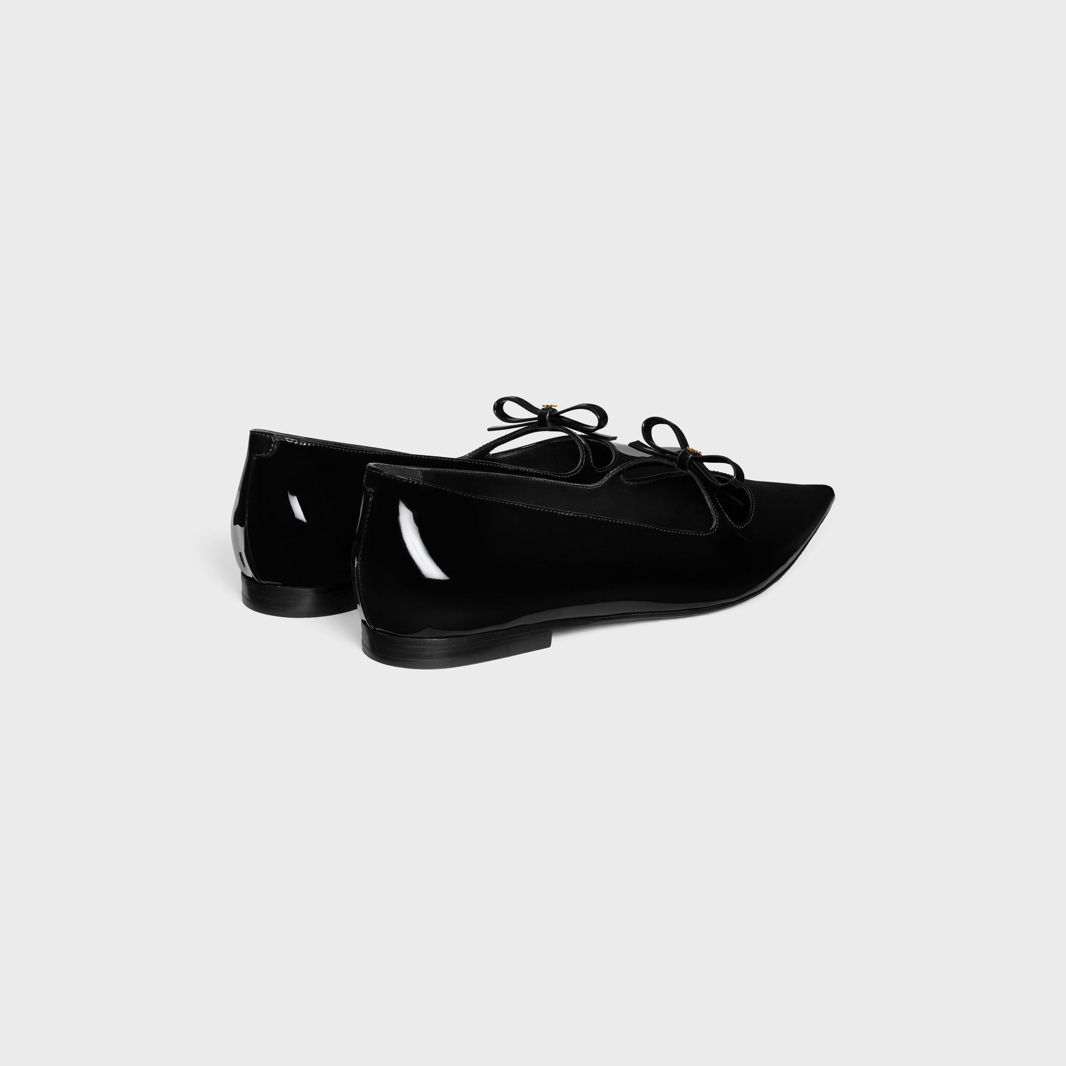 Celine CELINE SUZY POINTY TOE BALLERINA IN PATENT CALFSKIN BLACK Size US 5 / IT 35 - 3 Thumbnail