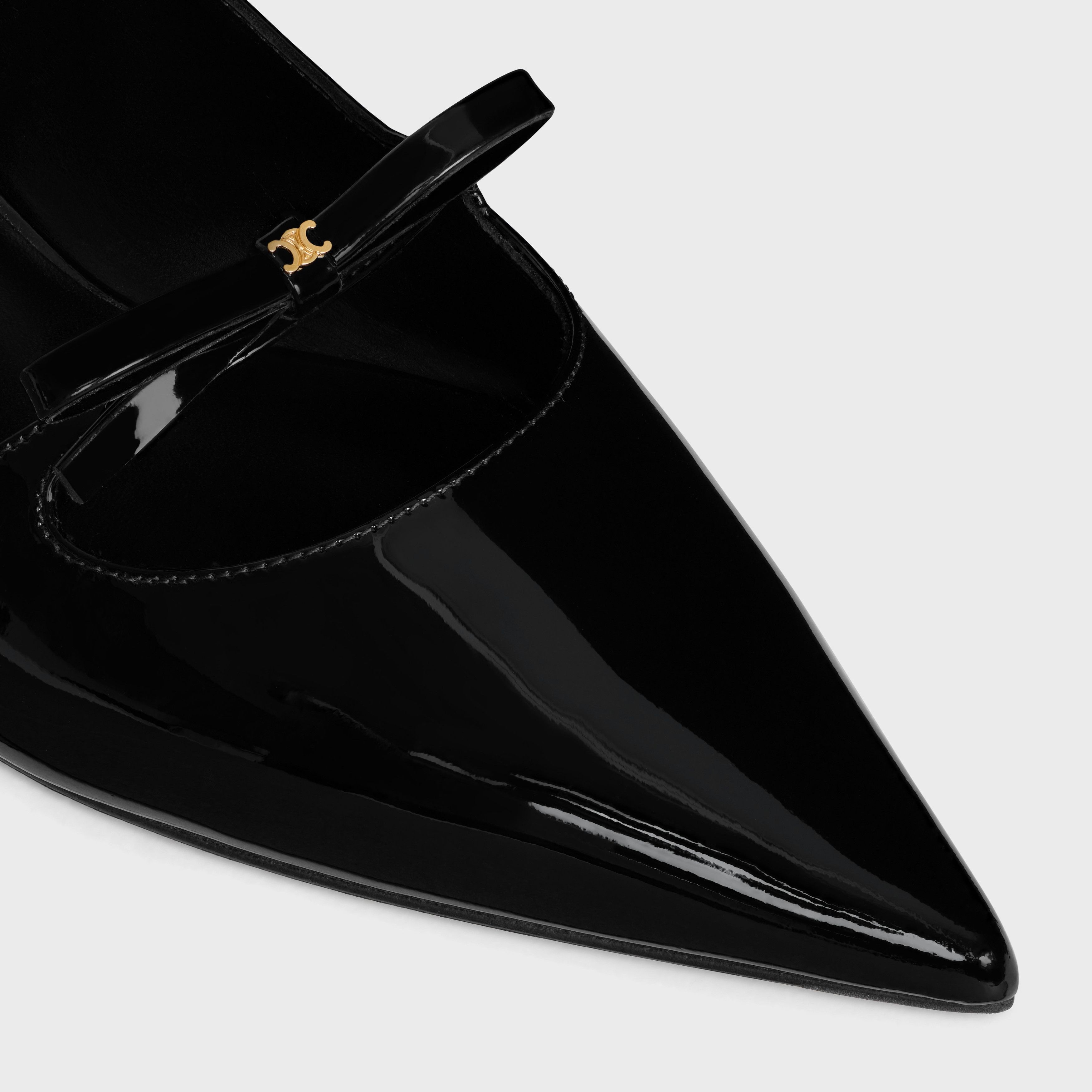 Celine CELINE SUZY POINTY TOE BALLERINA IN PATENT CALFSKIN BLACK Size US 7 / IT 37 - 4 Thumbnail