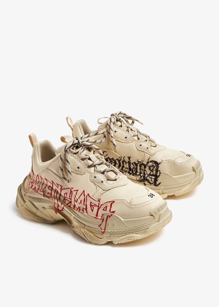 Balenciaga Balenciaga Triple S DIY Metal Sneakers SIZE 39 Size ONE SIZE - 2 Thumbnail
