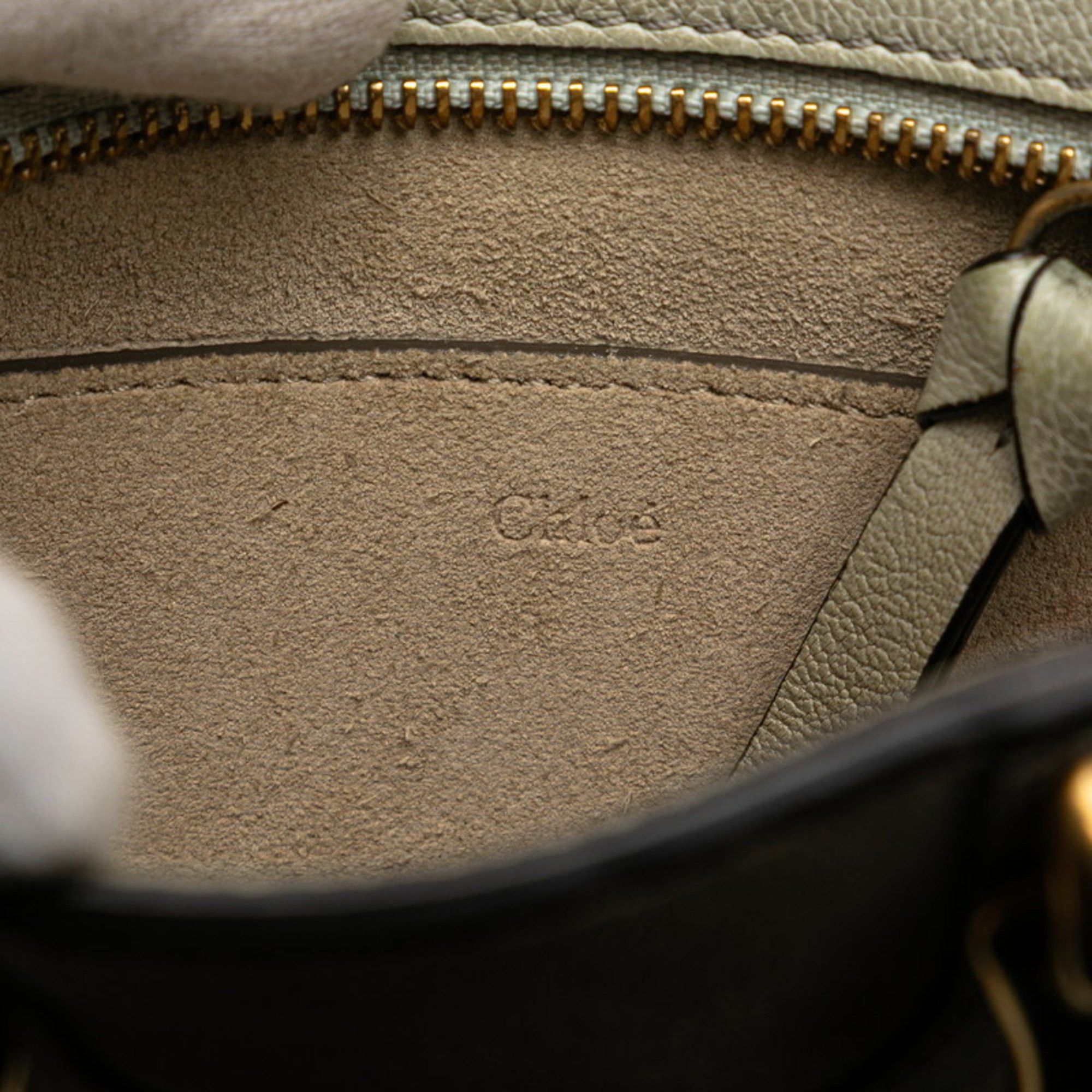 Chloe Chloé Chloe Pixie handbag, chain shoulder bag, 2-way, gray leather and suede, women's Size ONE SIZE - 7 Thumbnail
