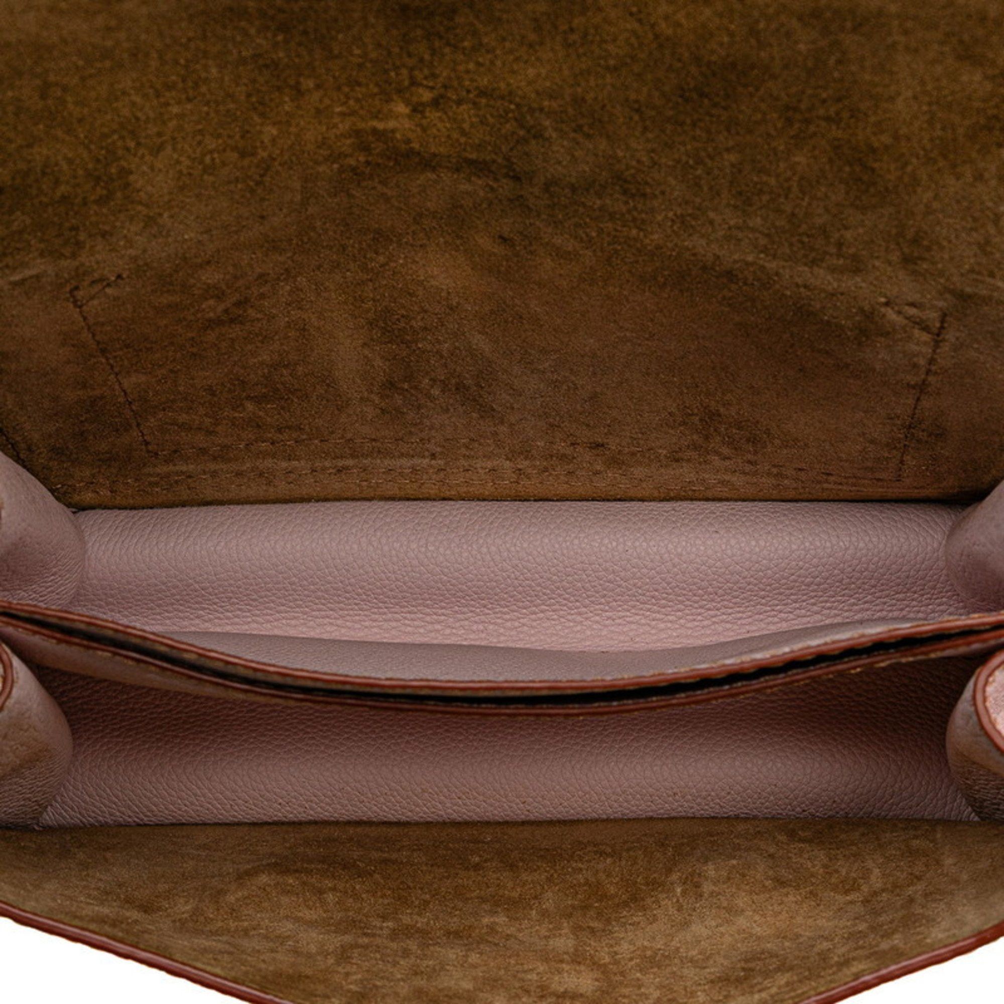 Loewe LOEWE Barcelona Shoulder Bag in Pink and Brown Leather for Women Size ONE SIZE - 5 Thumbnail