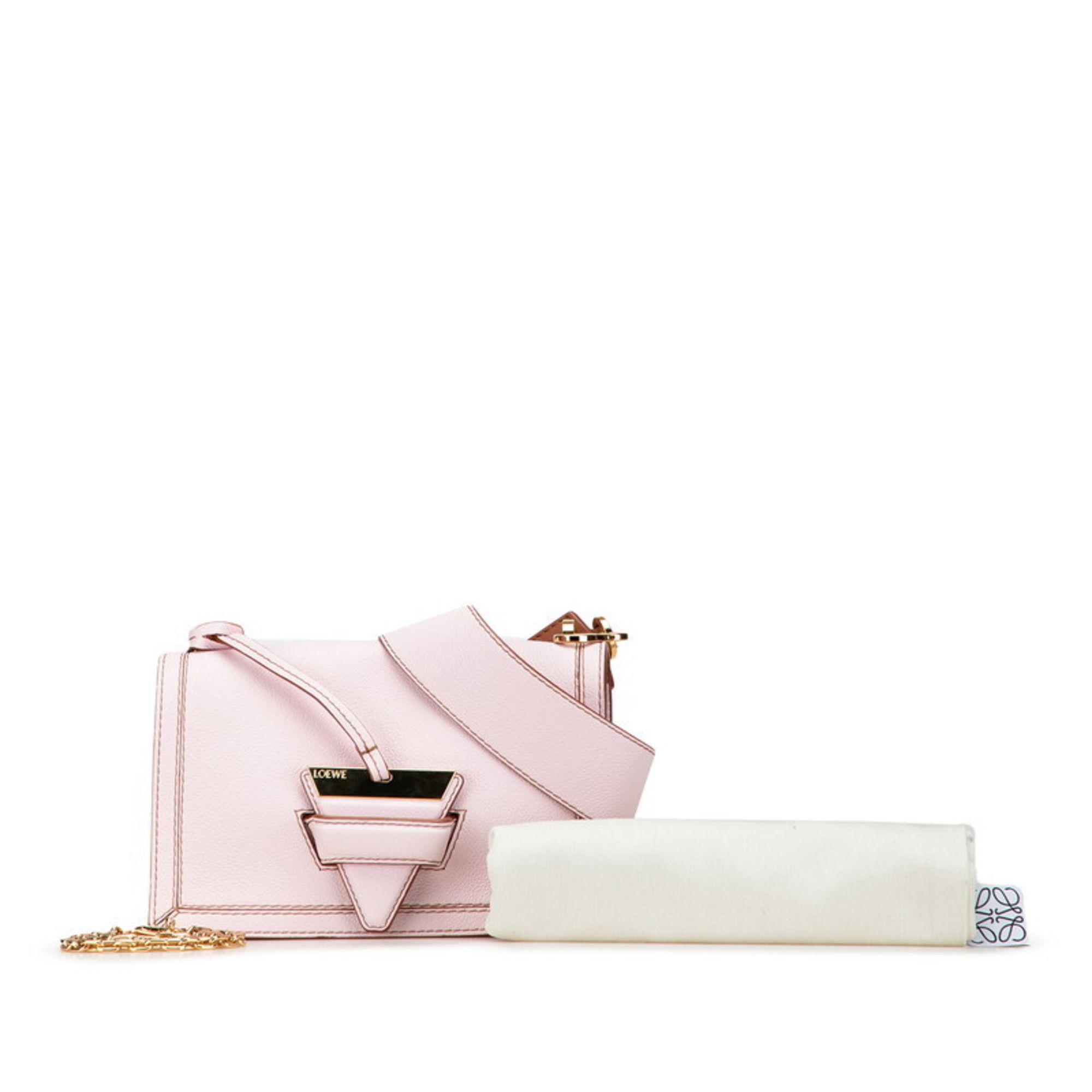 Loewe LOEWE Barcelona Shoulder Bag in Pink and Brown Leather for Women Size ONE SIZE - 9 Thumbnail