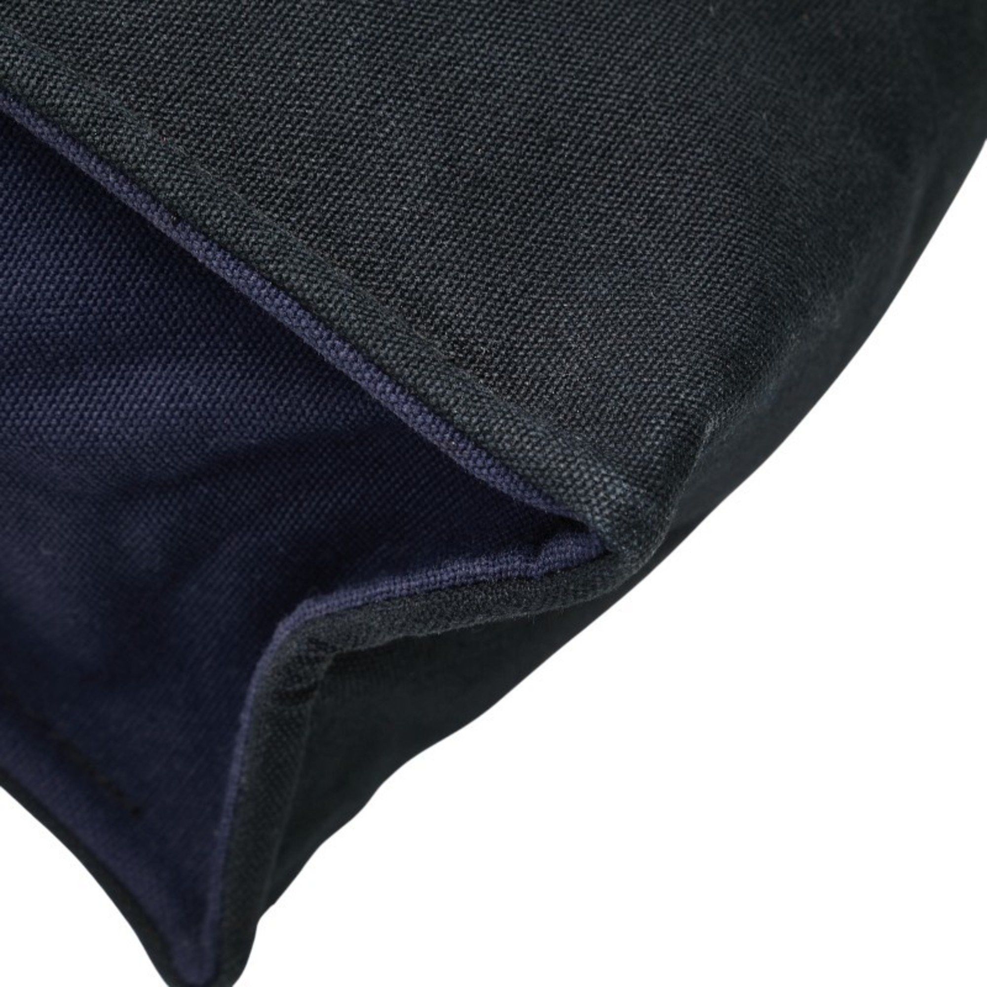 Hermes Hermes Foulet Clutch Bag/Second Bag Navy/Black Canvas Women's HERMES Size ONE SIZE - 4 Thumbnail