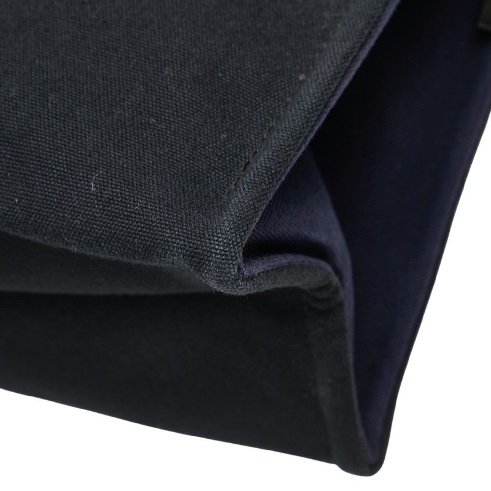 Hermes Hermes Foulet Clutch Bag/Second Bag Navy/Black Canvas Women's HERMES Size ONE SIZE - 5 Thumbnail