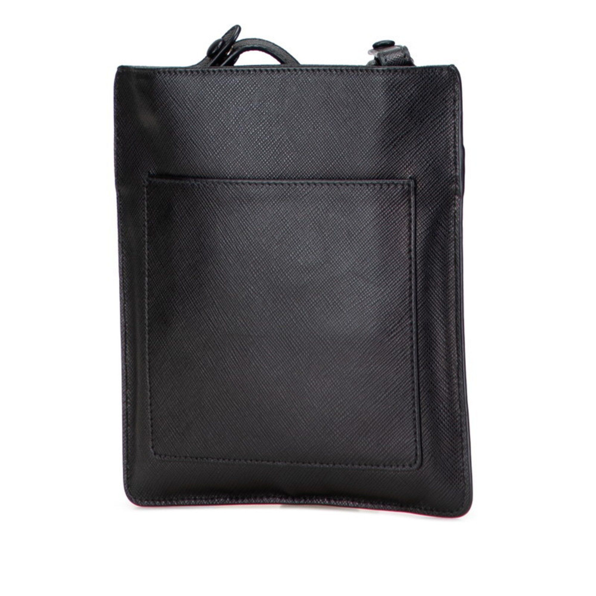Prada Prada Logo Crossbody Shoulder Bag in Black Saffiano Leather for Women Size ONE SIZE - 2 Thumbnail