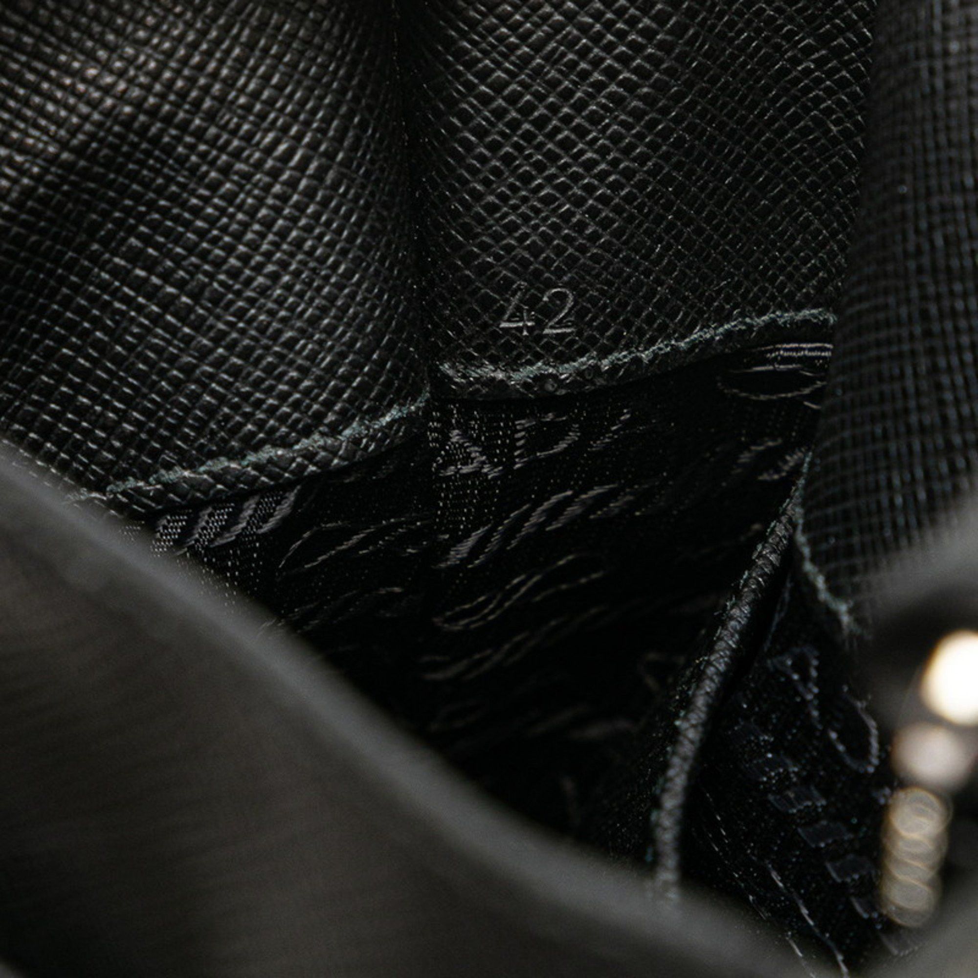 Prada Prada Logo Crossbody Shoulder Bag in Black Saffiano Leather for Women Size ONE SIZE - 9 Thumbnail