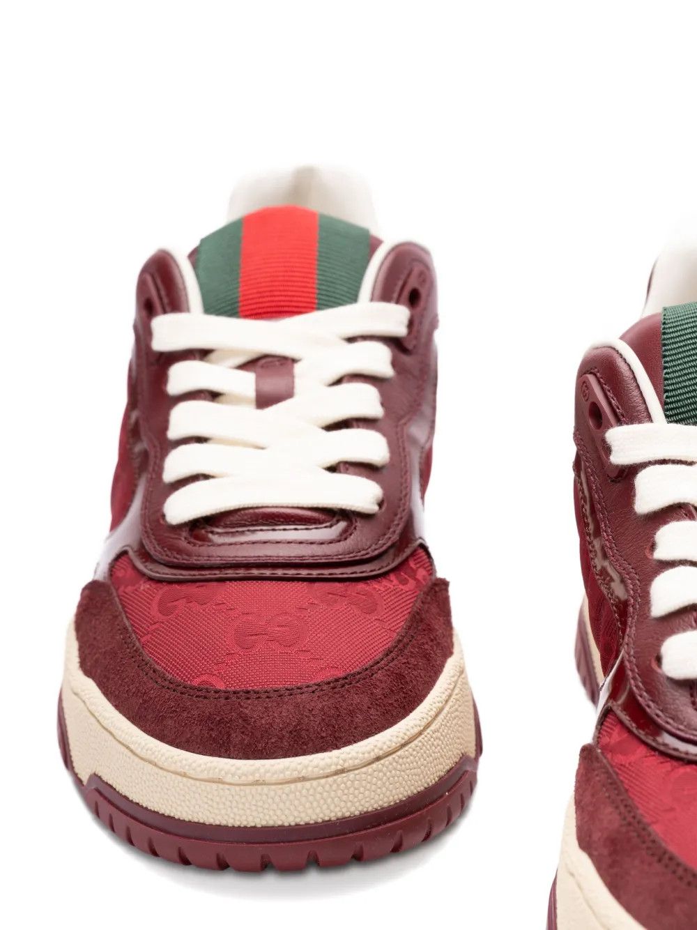 Gucci monogram-embossed sneakers in red Size US 9 / IT 39 - 3 Thumbnail