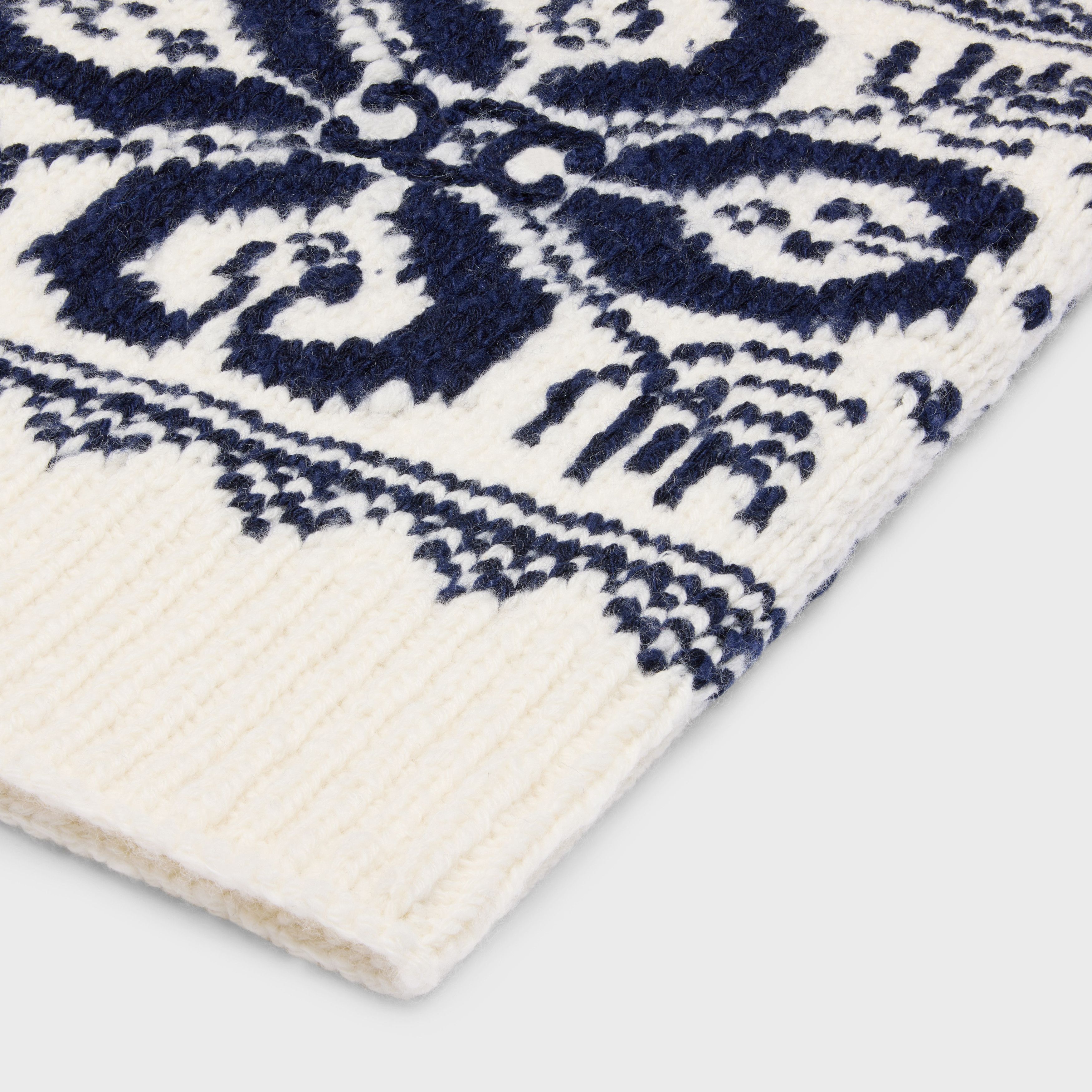 Celine scarf in fair isle wool Size ONE SIZE - 3 Thumbnail