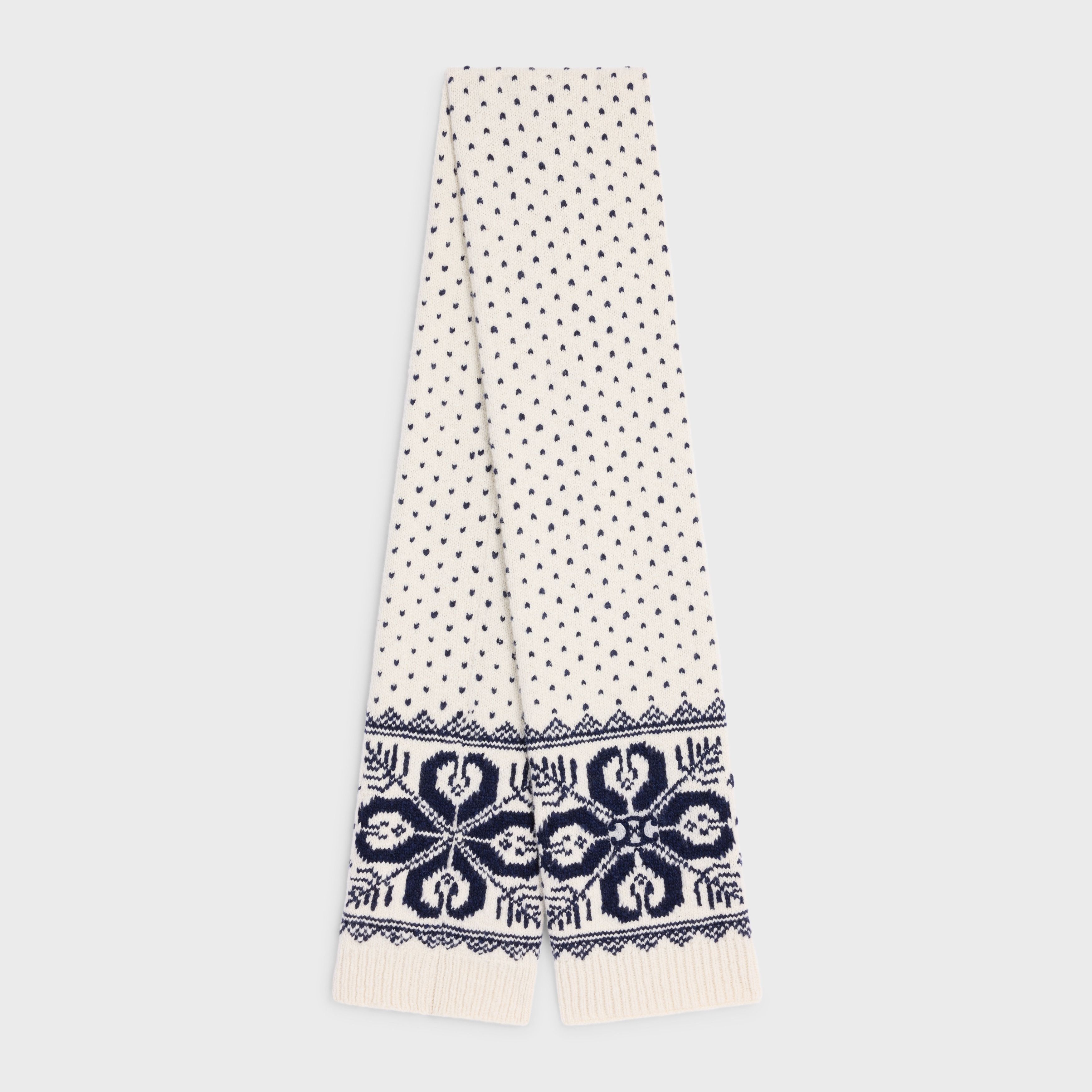 Celine scarf in fair isle wool Size ONE SIZE - 2 Thumbnail
