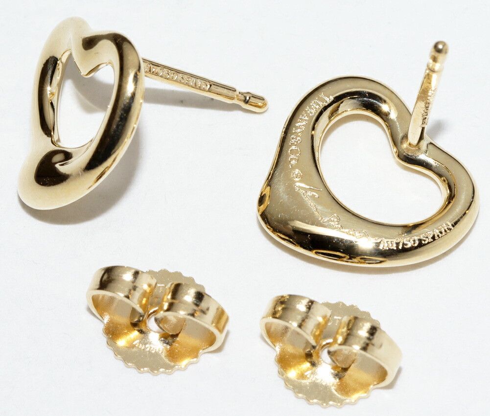Tiffany & Co. Tiffany & Co. Tiffany & Co. Elsa Peretti Open Heart Au750 Earrings Crocodile skin Earrings DUTY FREE for USA Size ONE SIZE - 4 Thumbnail