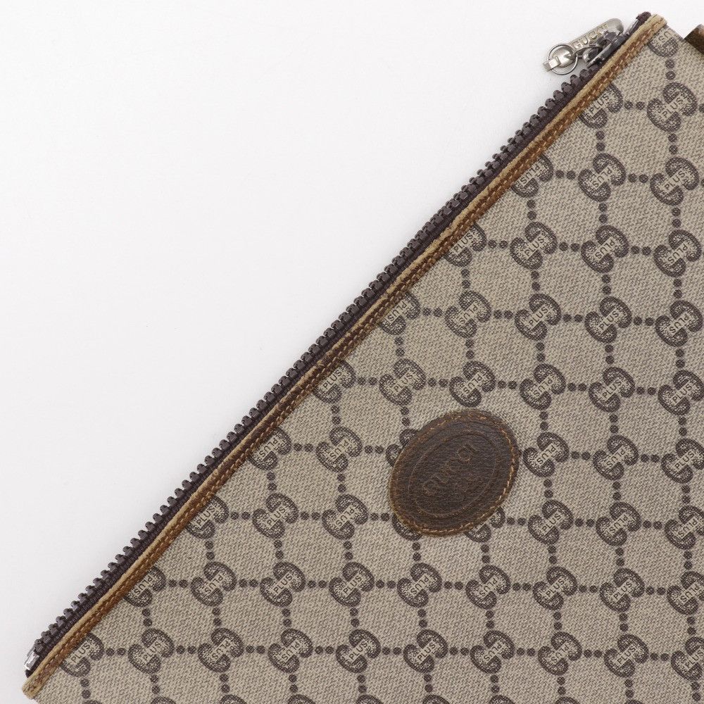 Gucci Gucci Gucci Old Gucci GG Plus Pouch Canvas Clutch Bag DUTY FREE for USA Size ONE SIZE - 12 Thumbnail