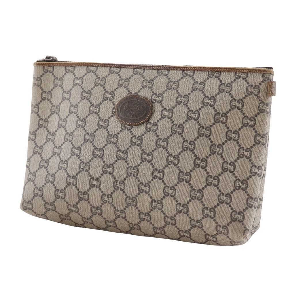 Gucci Gucci Gucci Old Gucci GG Plus Pouch Canvas Clutch Bag DUTY FREE for USA Size ONE SIZE - 2 Thumbnail