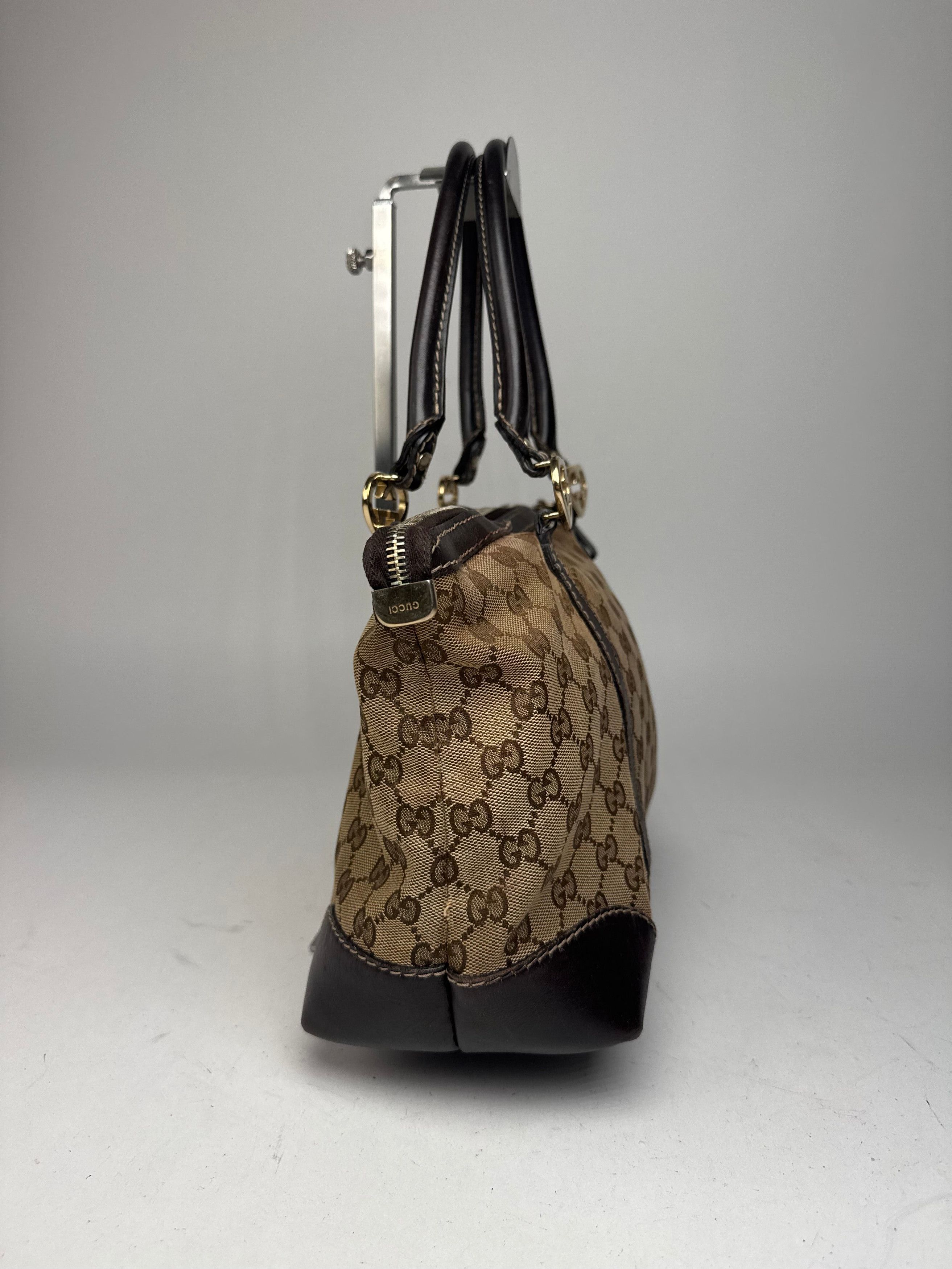 Gucci Vintage Monogram Handbag beige brown Size ONE SIZE - 8 Thumbnail