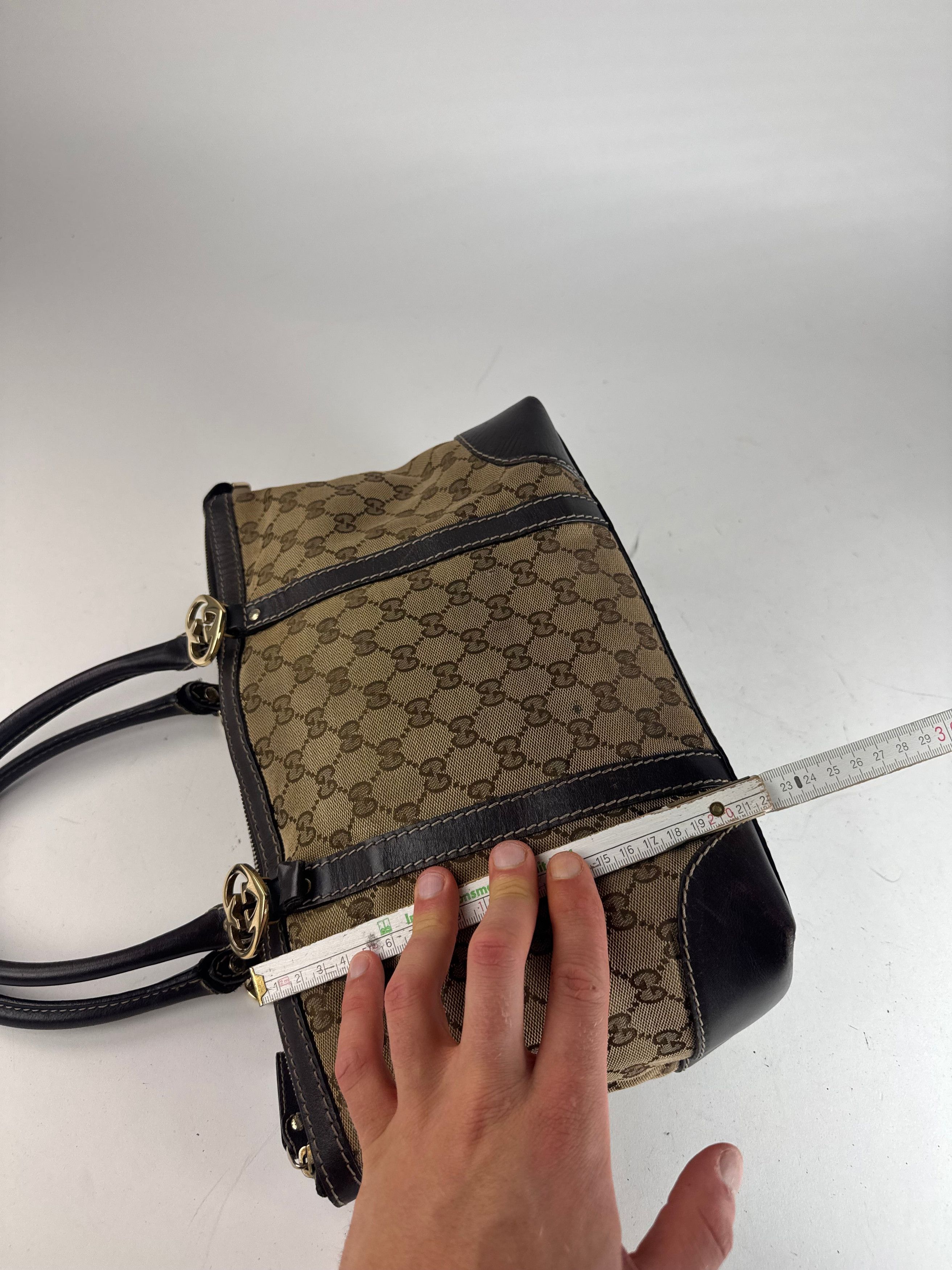 Gucci Vintage Monogram Handbag beige brown Size ONE SIZE - 12 Thumbnail
