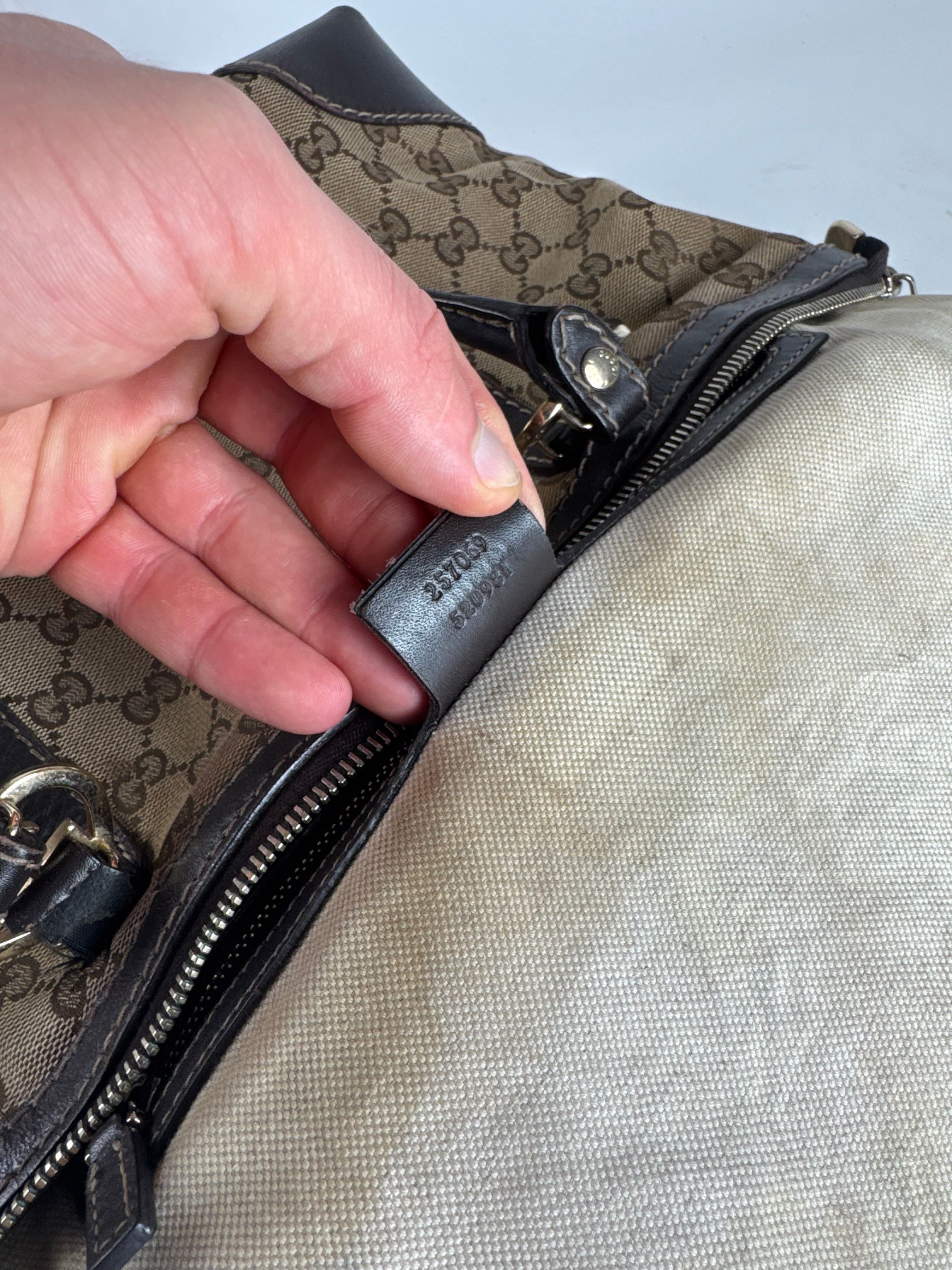 Gucci Vintage Monogram Handbag beige brown Size ONE SIZE - 5 Thumbnail