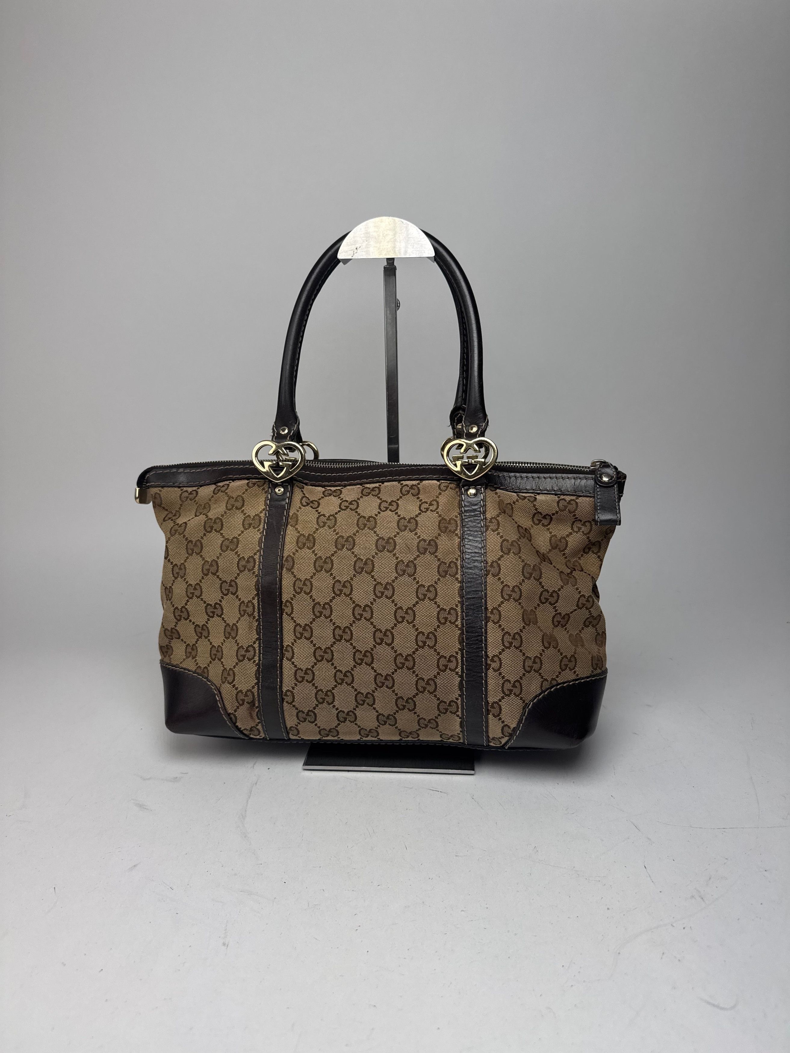 Gucci Vintage Monogram Handbag beige brown Size ONE SIZE - 15 Thumbnail