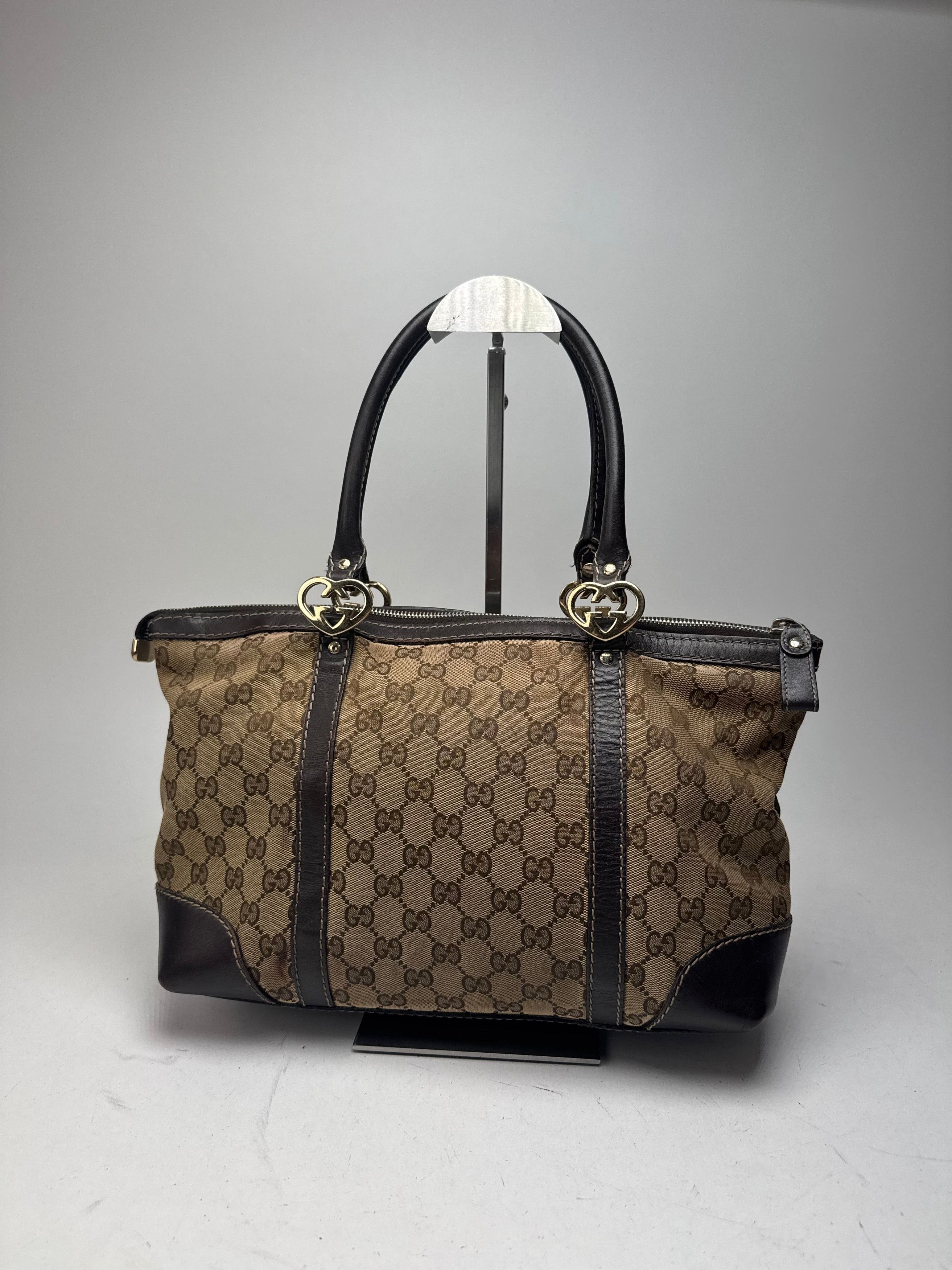 Gucci Vintage Monogram Handbag beige brown Size ONE SIZE - 7 Thumbnail