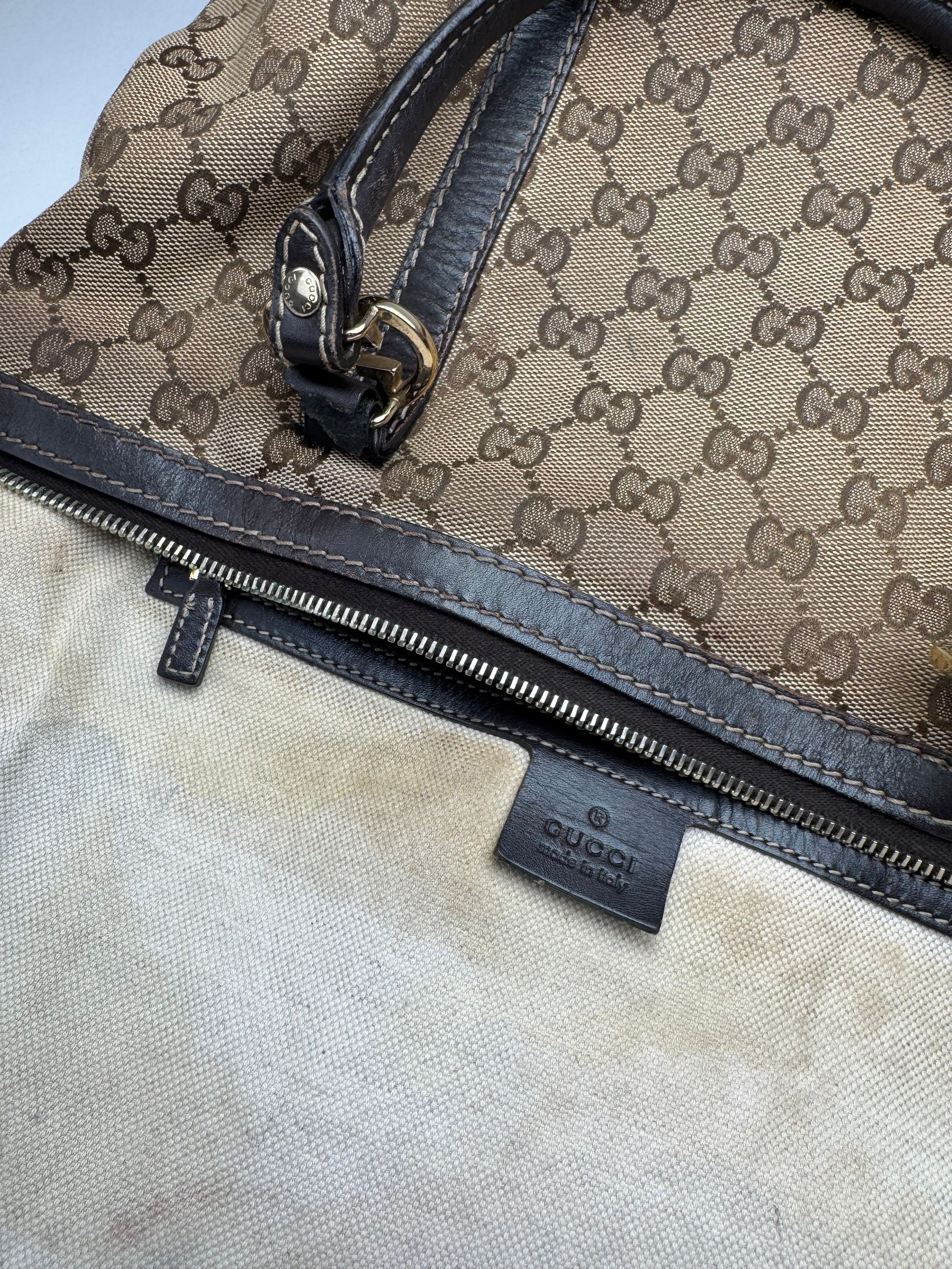 Gucci Vintage Monogram Handbag beige brown Size ONE SIZE - 4 Thumbnail
