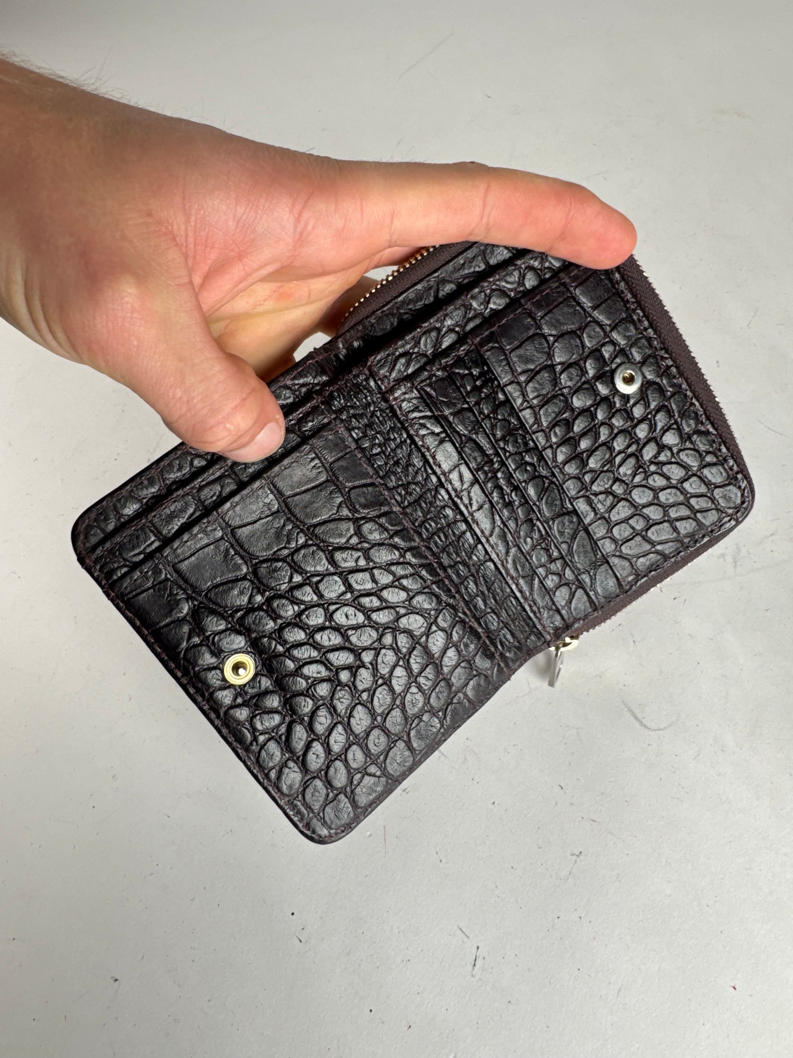 A.P.C. Vintage APC leather Wallet Crocodile Emblossed Purple Size ONE SIZE - 4 Thumbnail