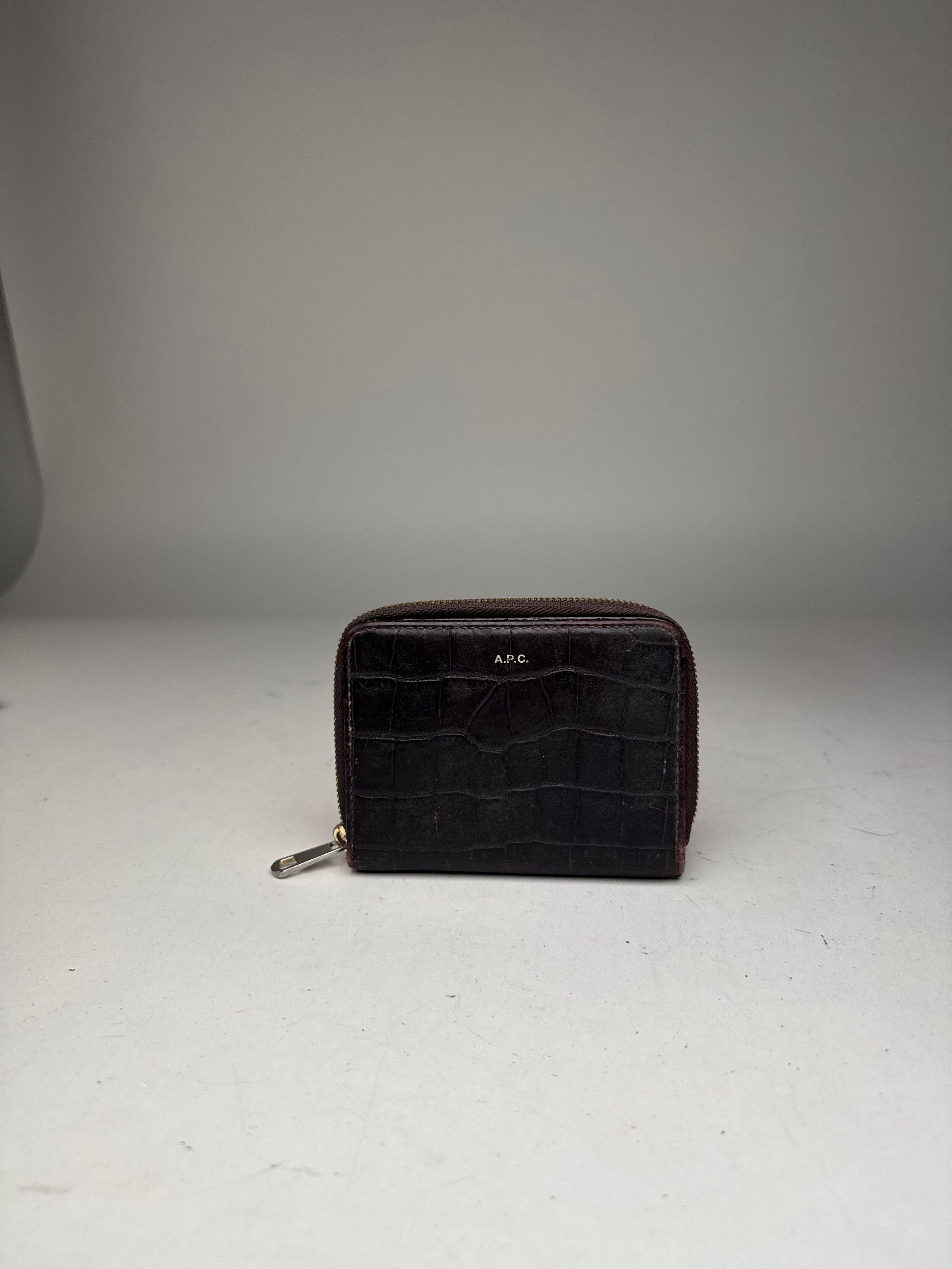 A.P.C. Vintage APC leather Wallet Crocodile Emblossed Purple Size ONE SIZE - 3 Thumbnail