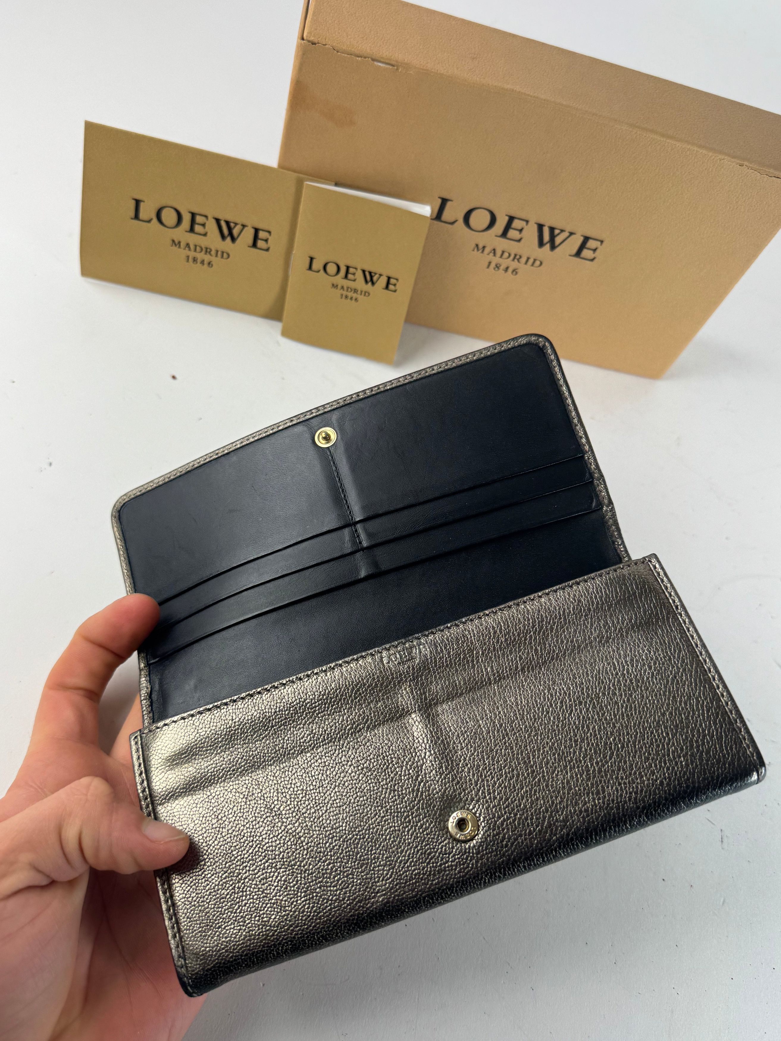 Loewe Vintage Madrid Leather Wallet Anthracite Size ONE SIZE - 3 Thumbnail