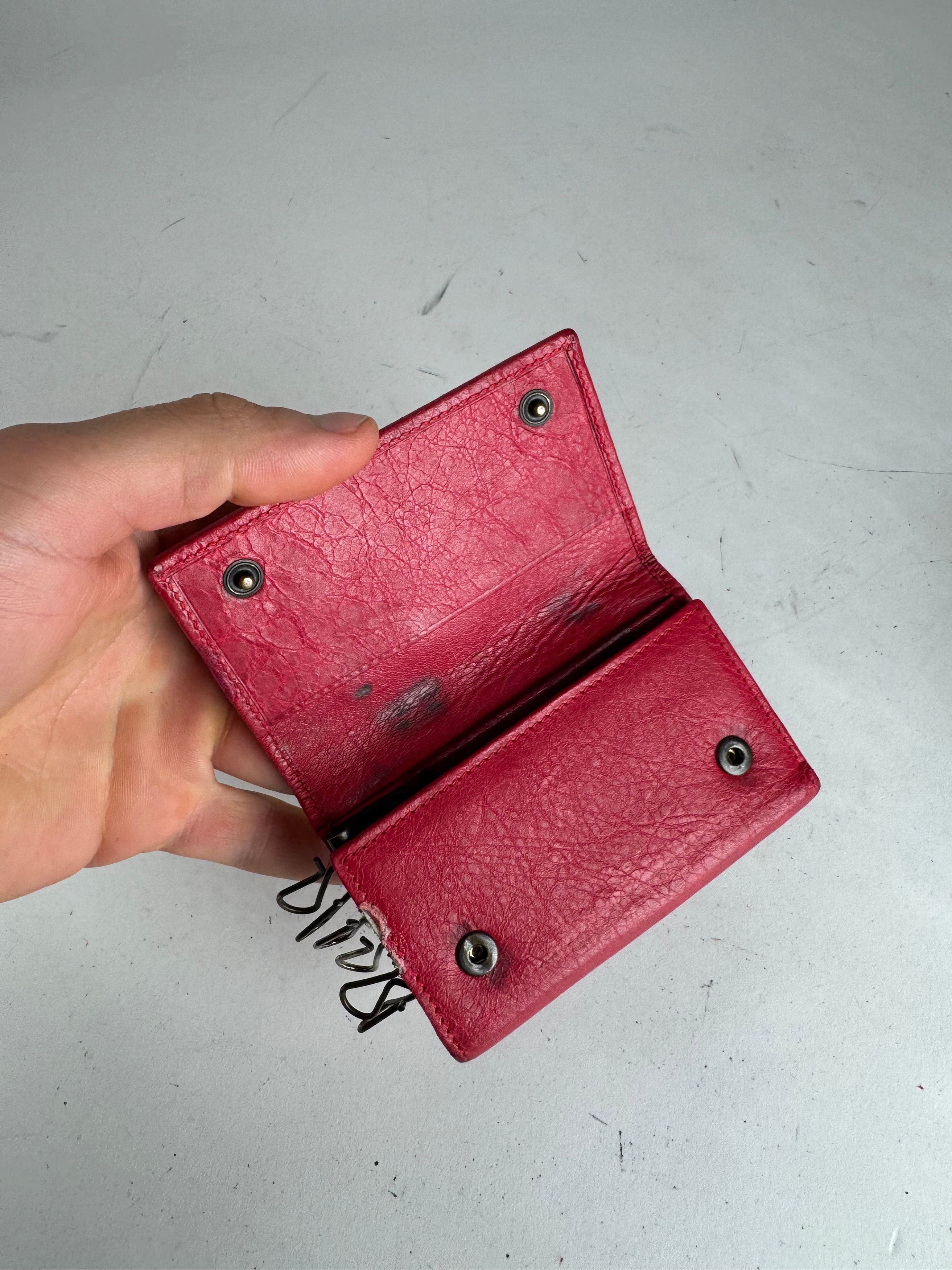 Balenciaga Vintage City Leather Key Holder red Size ONE SIZE - 5 Thumbnail