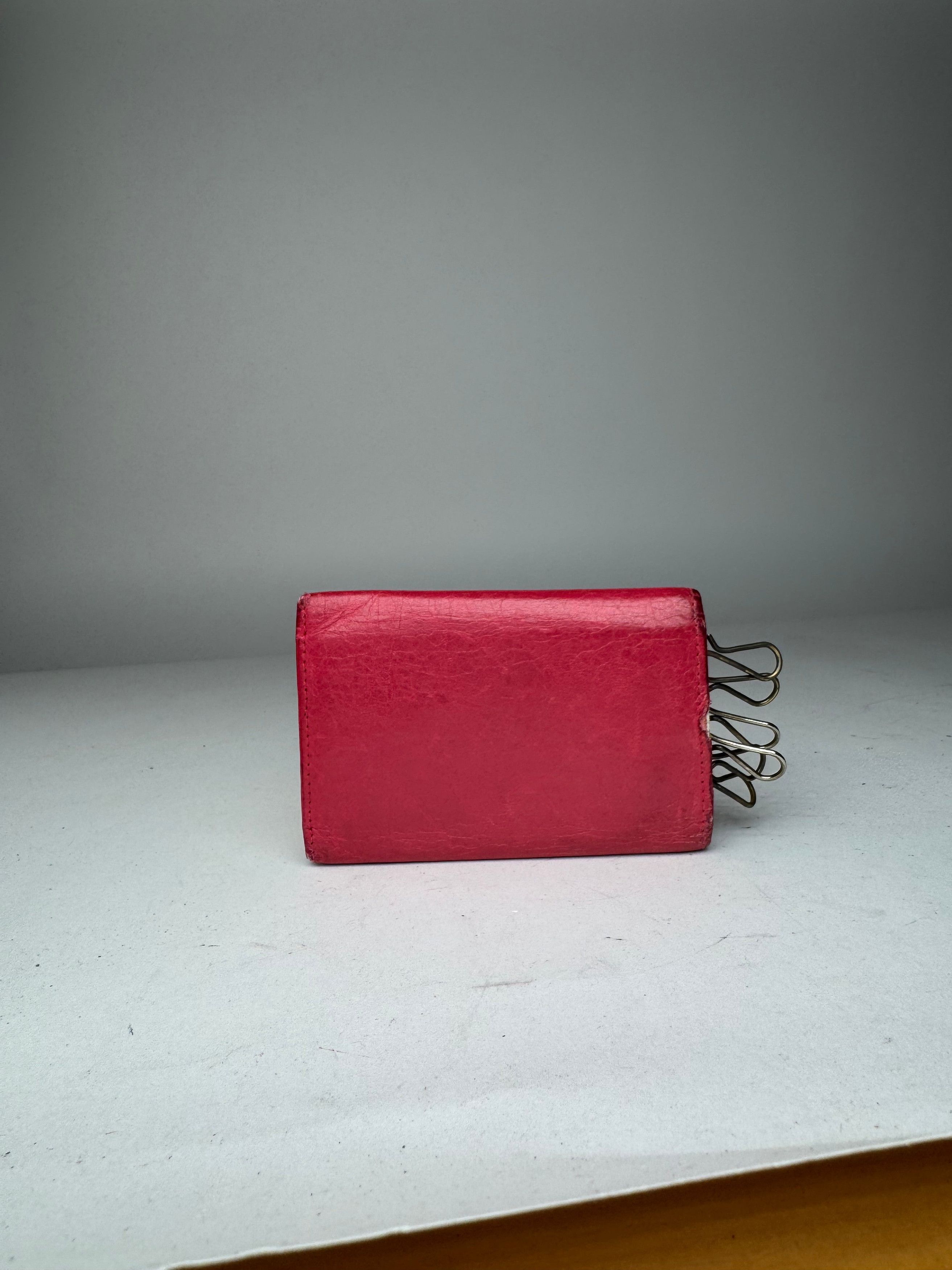 Balenciaga Vintage City Leather Key Holder red Size ONE SIZE - 4 Thumbnail