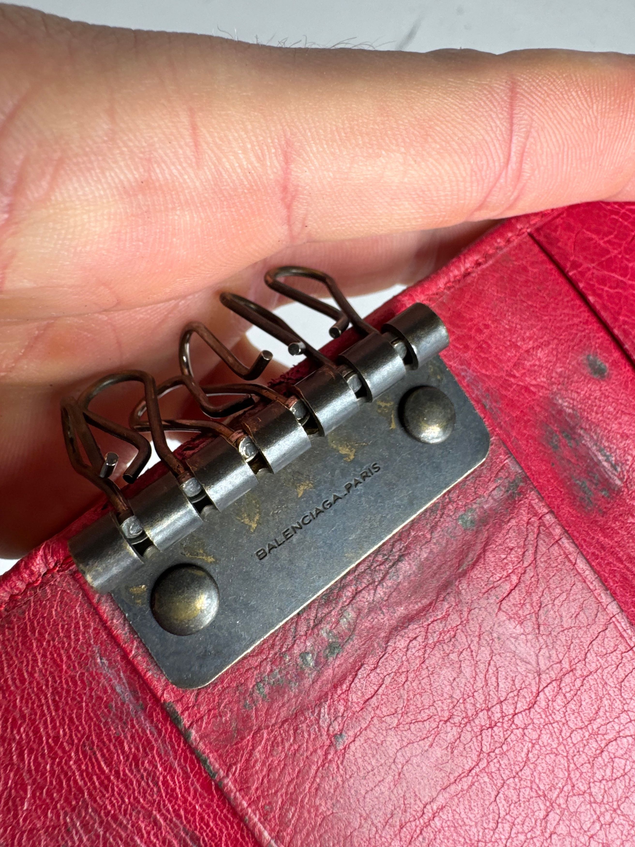 Balenciaga Vintage City Leather Key Holder red Size ONE SIZE - 8 Thumbnail