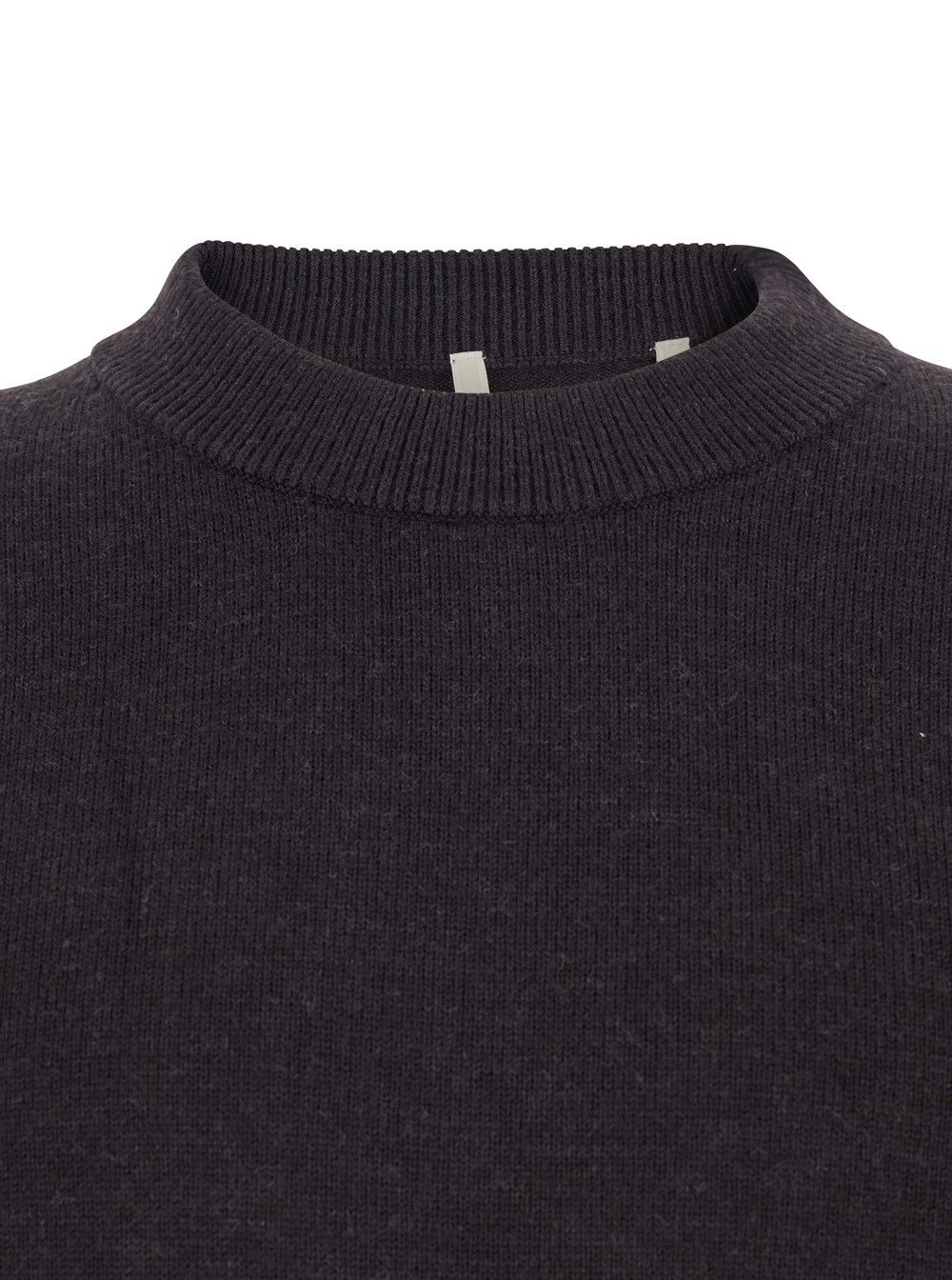 Sunflower Dark Brown Crew Neck Sweater with Dropped Shoulder in Wool Blend Man Size US L / EU 52-54 / 3 - 3 Thumbnail