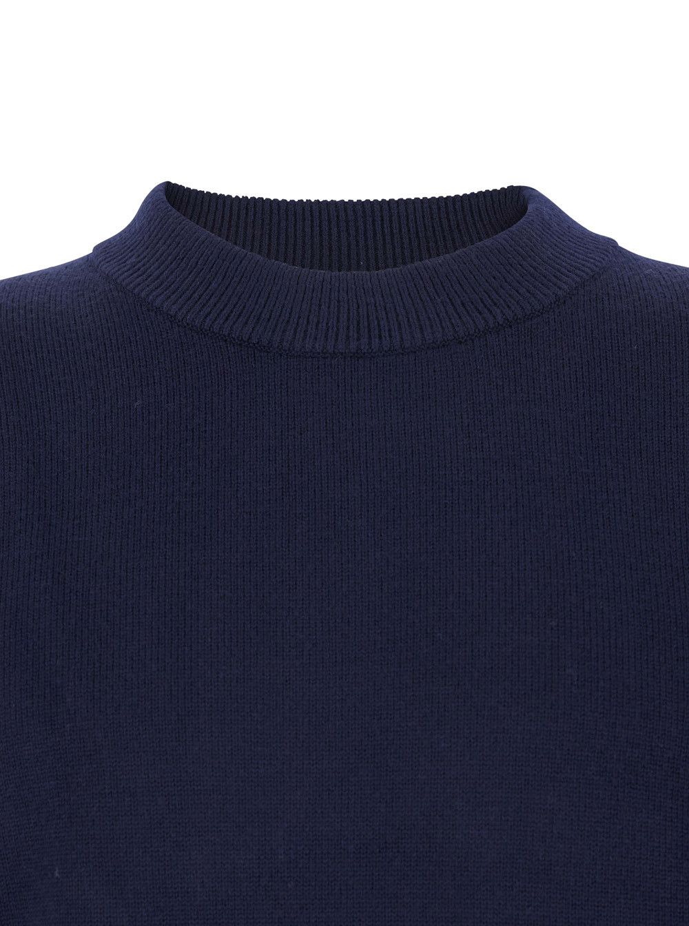 Sunflower Blue Crew Neck Sweater with Dropped Shoulder in Wool Blend Man Size US S / EU 44-46 / 1 - 3 Thumbnail