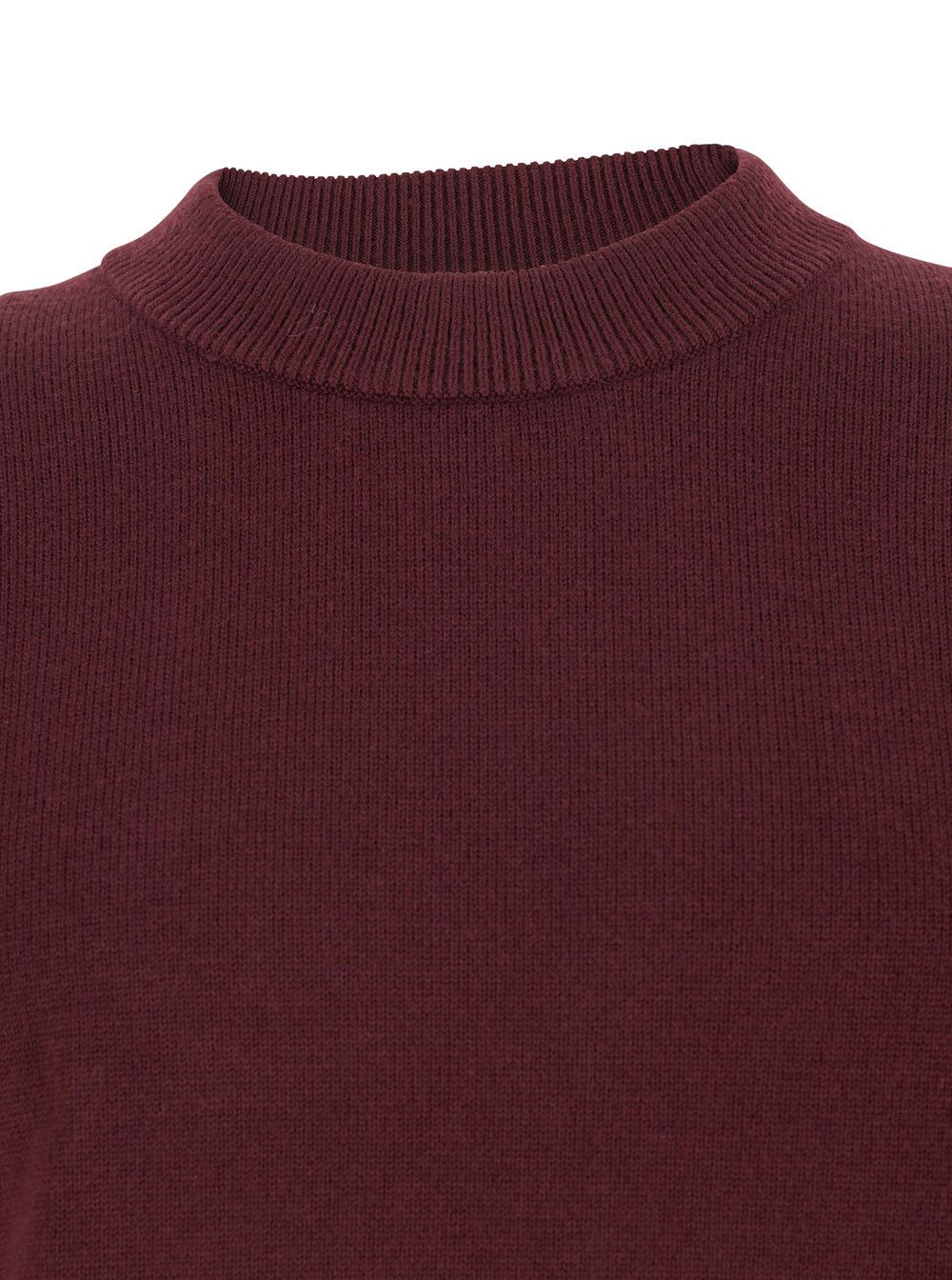 Sunflower Bordeaux Crew Neck Sweater with Dropped Shoulder in Wool Blend Man Size US M / EU 48-50 / 2 - 3 Thumbnail