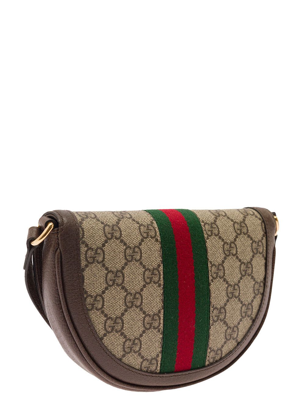 Gucci 'Ophidia' Beige Crossbody bag with Web detail in GG Canvas and Ebony for Women Size ONE SIZE - 2 Thumbnail