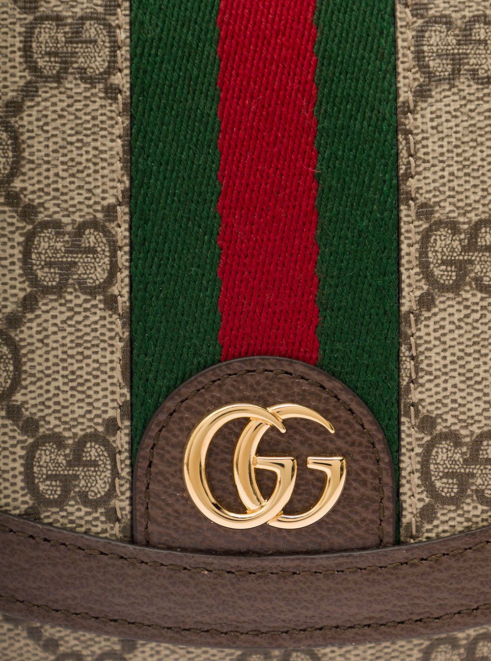 Gucci 'Ophidia' Beige Crossbody bag with Web detail in GG Canvas and Ebony for Women Size ONE SIZE - 4 Thumbnail