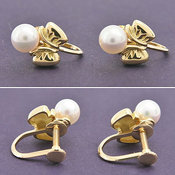 Dior Dior Christian Dior 1P Pearl 750YG Earrings Metal Earrings DUTY FREE for USA Size ONE SIZE - 2 Thumbnail