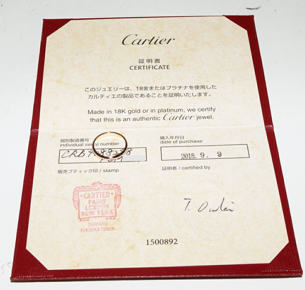 Cartier Cartier Cartier K18PG 1895 Wedding Ring Ring B40882 Size 8 Leather Ring B40882 DUTY FREE for USA Size ONE SIZE - 3 Thumbnail