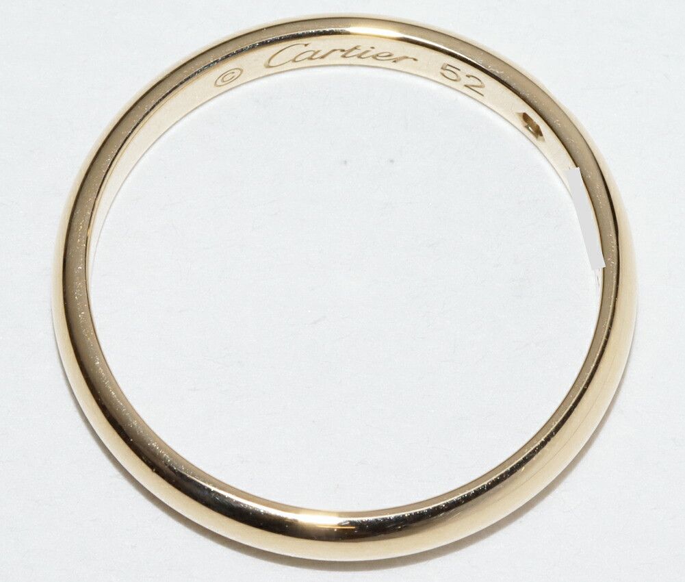 Cartier Cartier Cartier 1895 Wedding Ring Au750 Diamond Ring Size 52 Crocodile skin Ring B40576 DUTY FREE for USA Size ONE SIZE - 4 Thumbnail