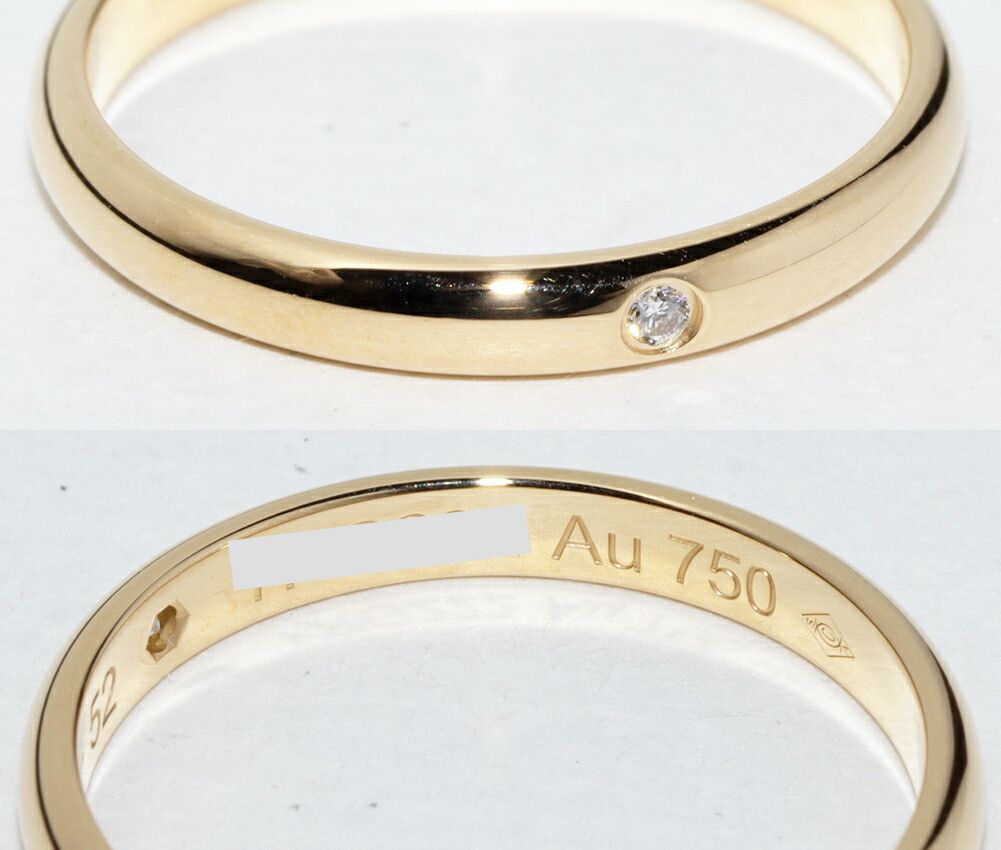 Cartier Cartier Cartier 1895 Wedding Ring Au750 Diamond Ring Size 52 Crocodile skin Ring B40576 DUTY FREE for USA Size ONE SIZE - 5 Thumbnail