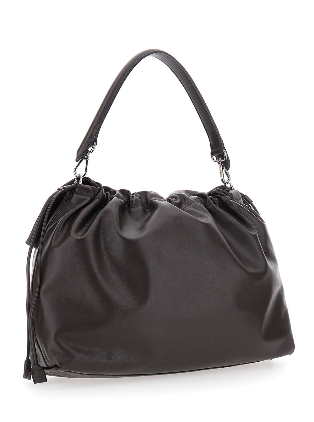 Fendi 'Mama Baguette Large' Brown Shoulder Bag with FF Closure on the Front in Leather Man Size ONE SIZE - 3 Thumbnail