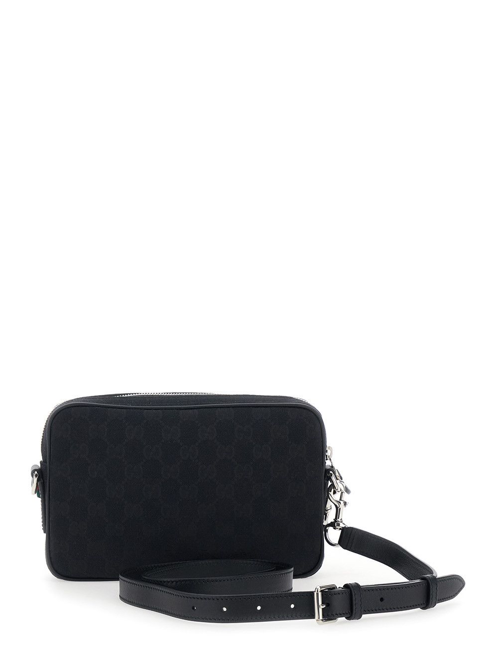 Gucci Black Crossbody Bag with All-Over GG Motif in Fabric Man Size ONE SIZE - 4 Thumbnail