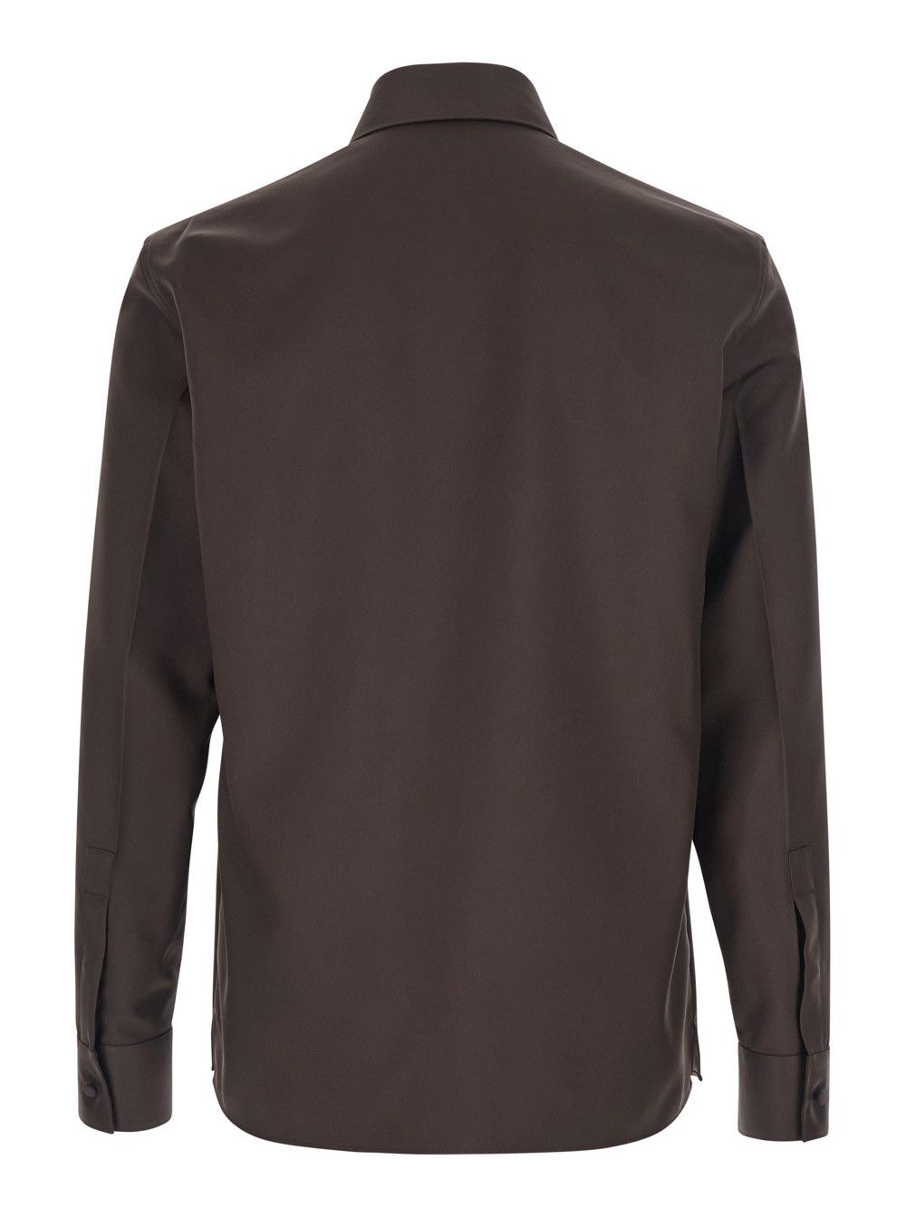 Gucci Brown Shirt with Classic Collar and Horsebit on the Front in Cotton Blend and Fabric Man Size US L / EU 52-54 / 3 - 2 Thumbnail