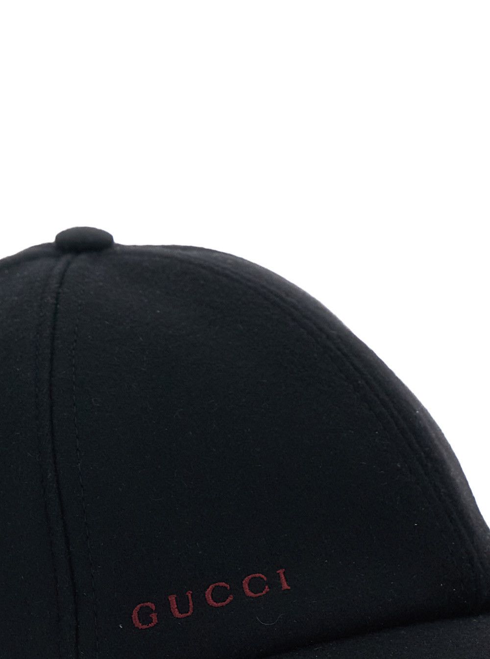 Gucci Black Baseball Cap with Logo Lettering on the Side and Rear Closure with Web Detail in Wool Man Size ONE SIZE - 3 Thumbnail
