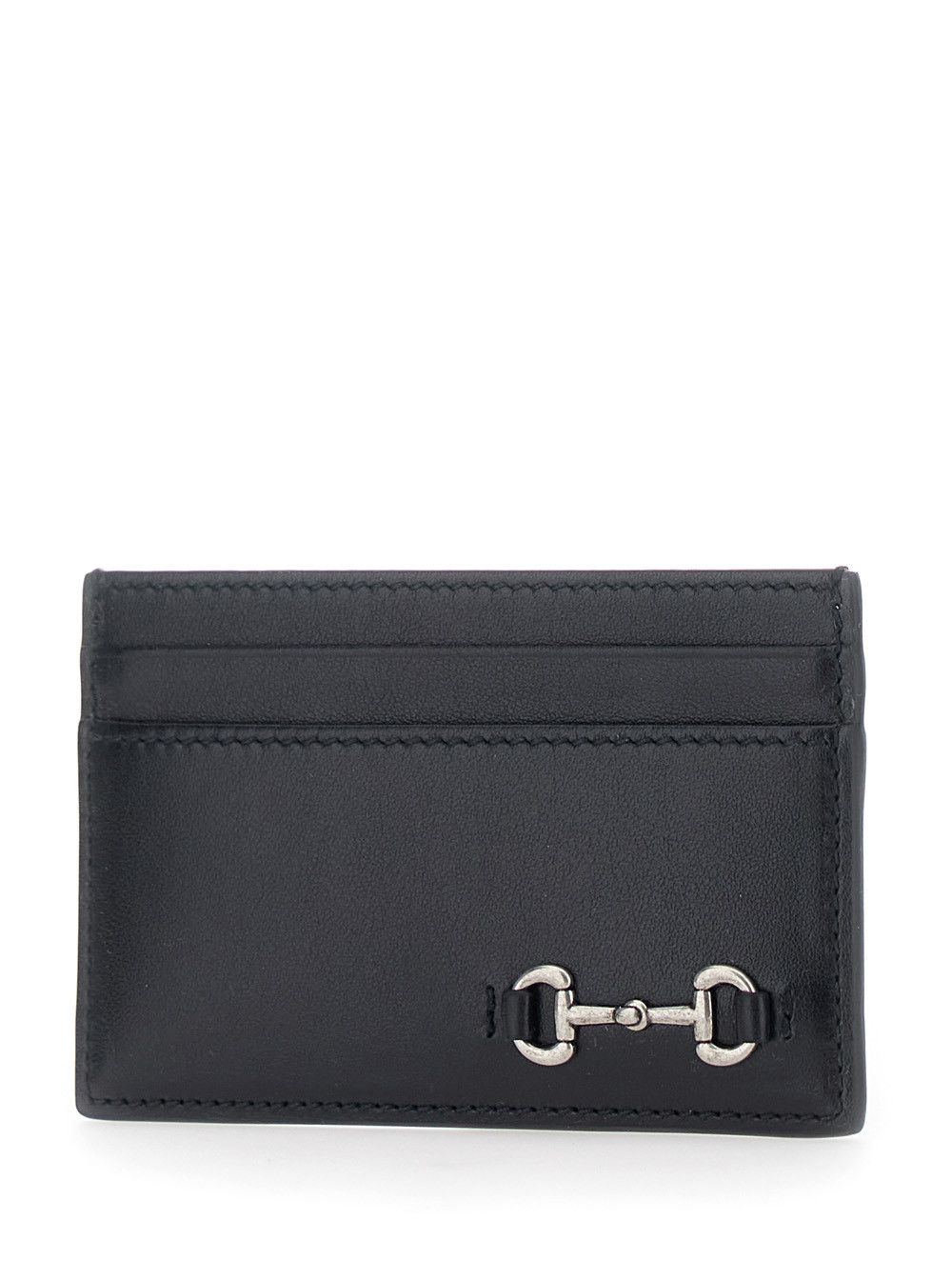 Gucci Black Card Holder with Horsebit on the Front in Leather for Men Size ONE SIZE - 2 Thumbnail